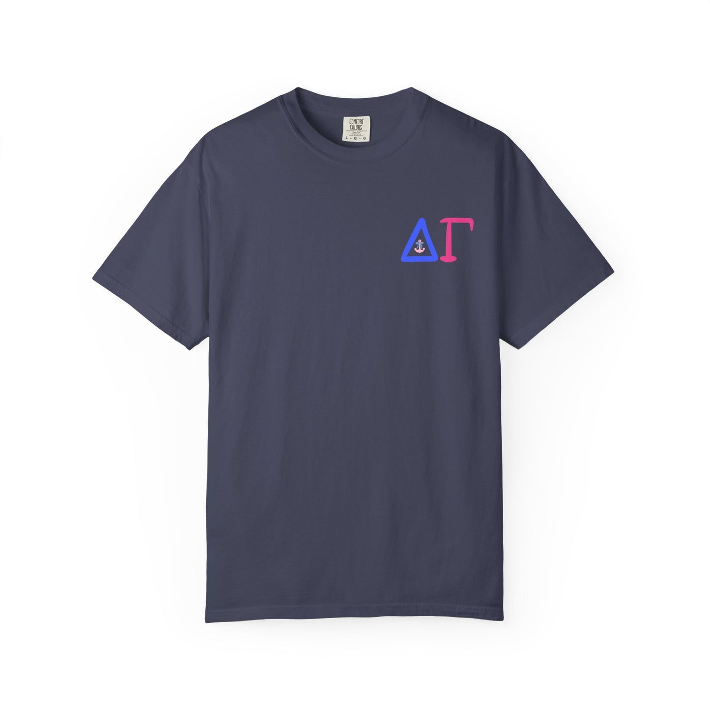 Delta Gamma Unisex Garment-Dyed T-Shirt, Sorority Pride Shirt, Nautical Design Tee, Perfect for Recruitment and Celebrations, Gift Idea