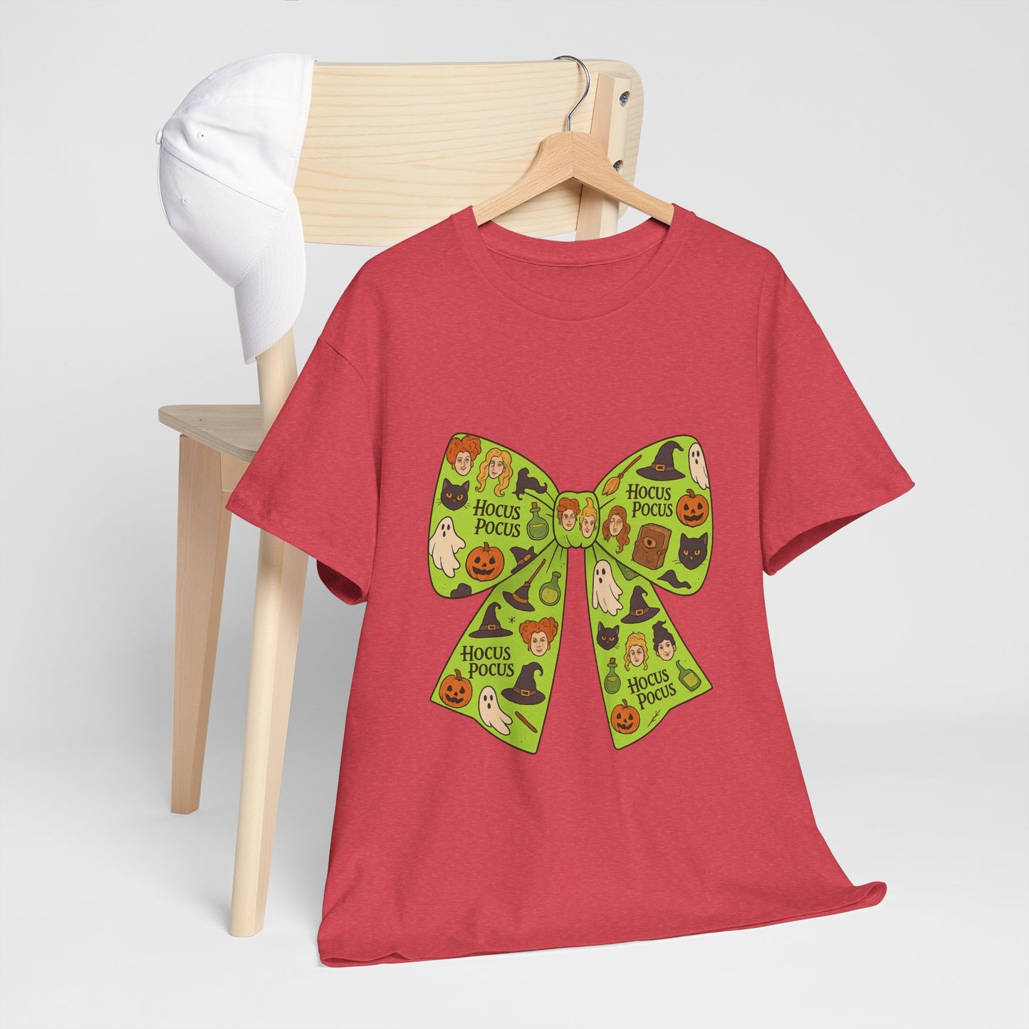 Halloween Graphic Tee, Spooky Season Unisex Shirt, Hocus Pocus Bow Tee, Autumn Style Shirt, Trick or Treat Apparel