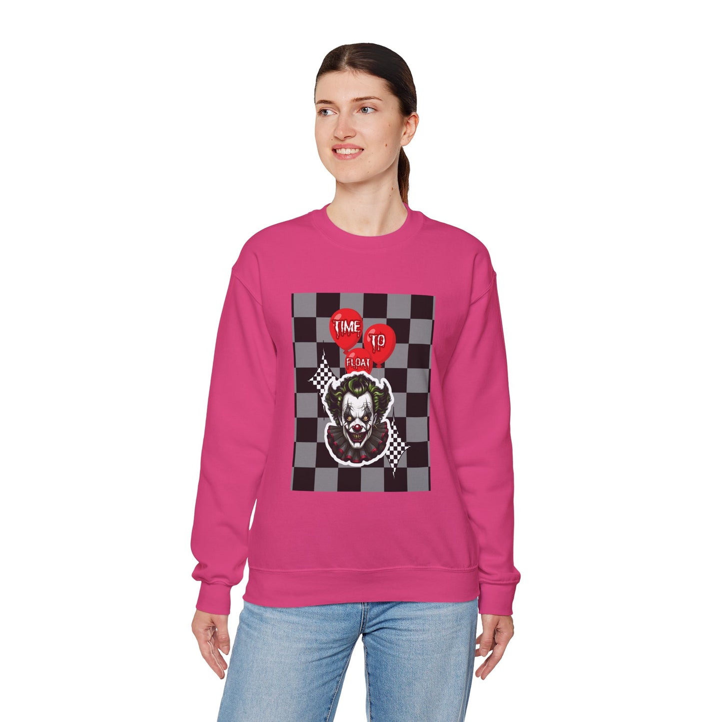 Horror Fan Crewneck Sweatshirt - Time To Float, Love It Or Leave It
