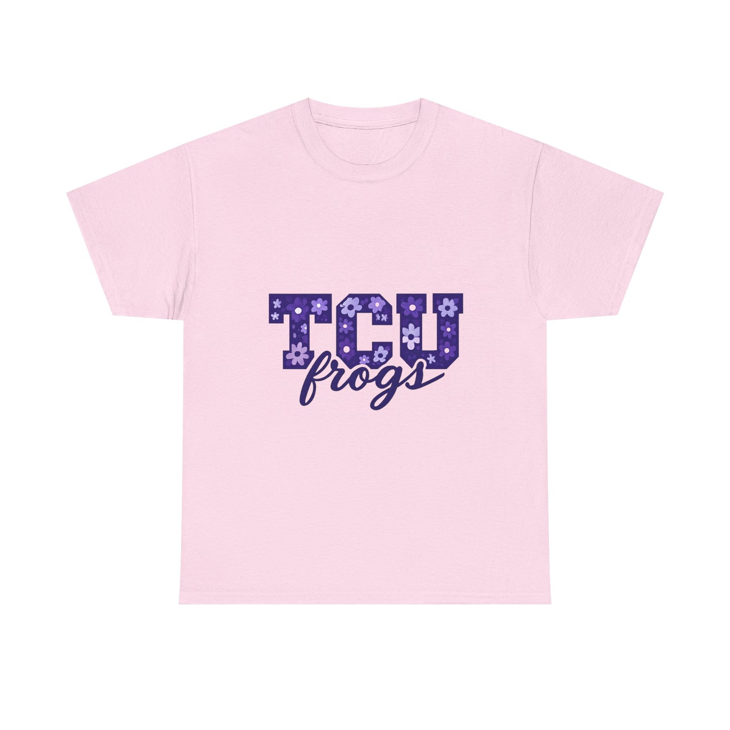 TCU Frogs Unisex Heavy Cotton Tee - College Shirt, Student Apparel, Casual Wear, Graduation Gift, Sports Fan Tee