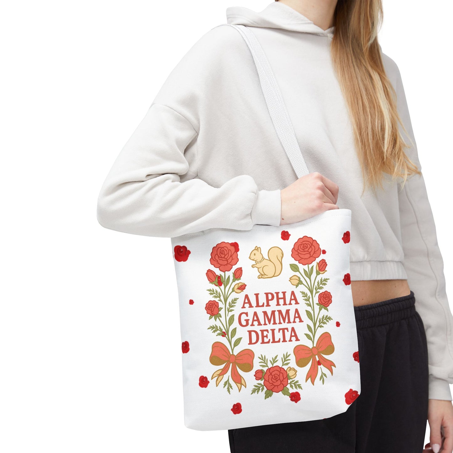 Floral Tote Bag | Alpha Gamma Delta Collection | Perfect for Sorority Events & Graduates