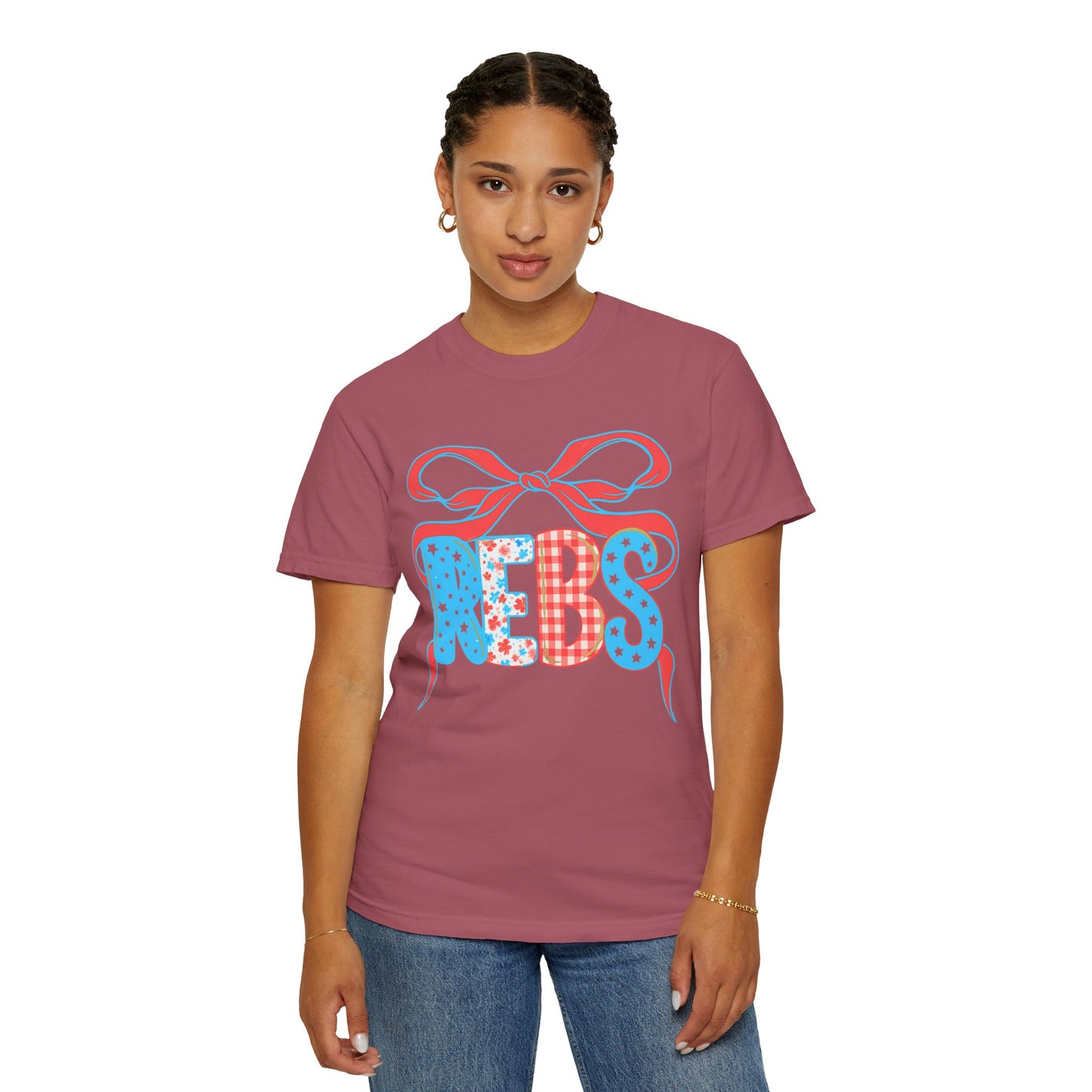 MS Rebs Floral Patriotic T-Shirt
