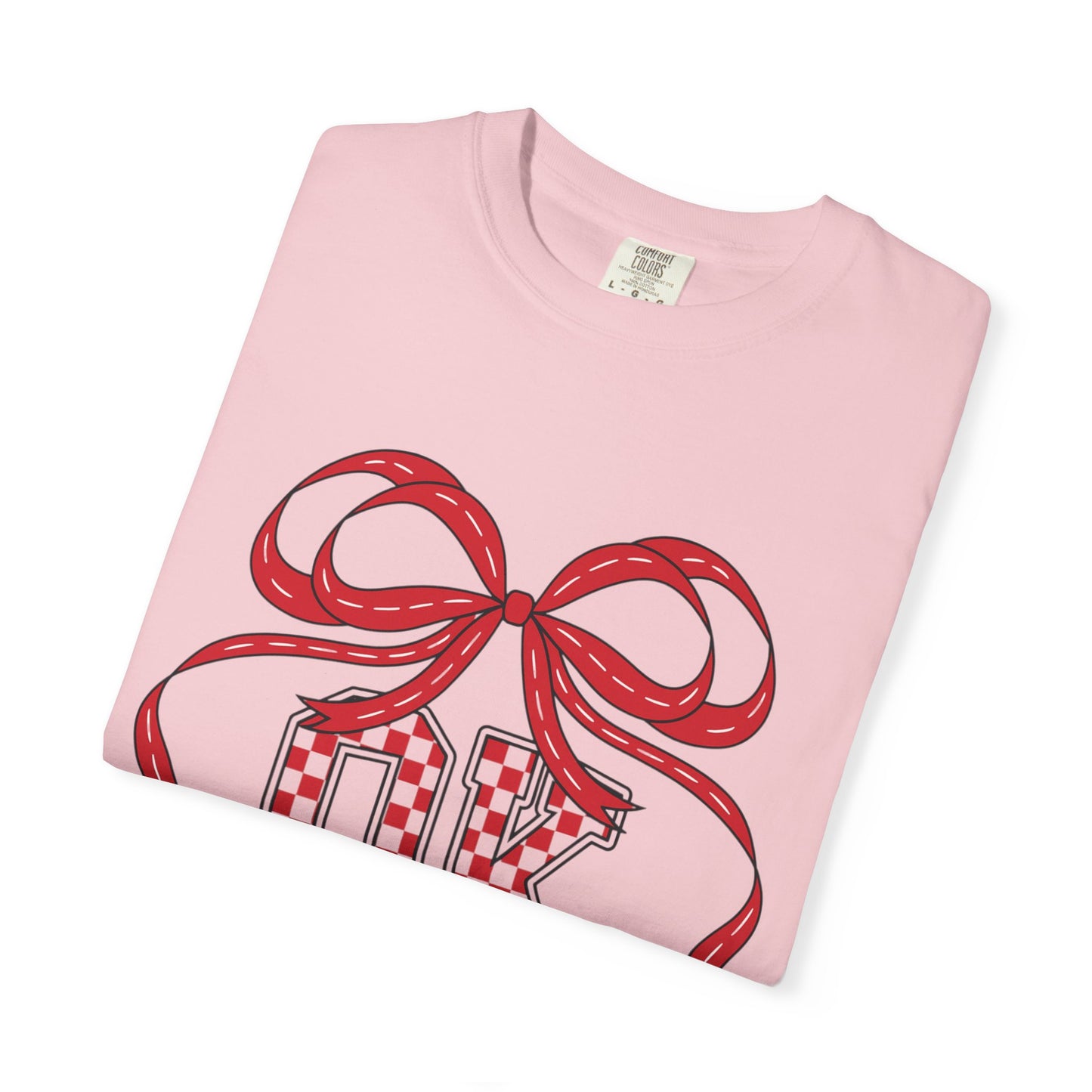 SOON Checkered Cheerful Bow Graphic T-shirt