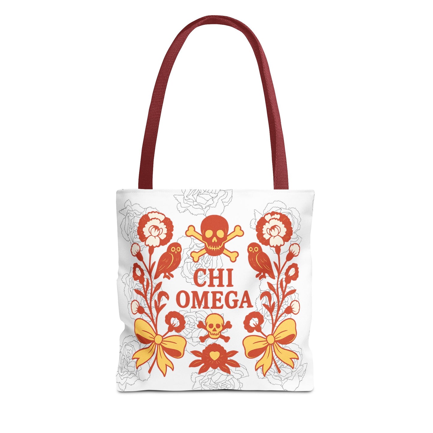 Chi Omega Floral Tote Bag