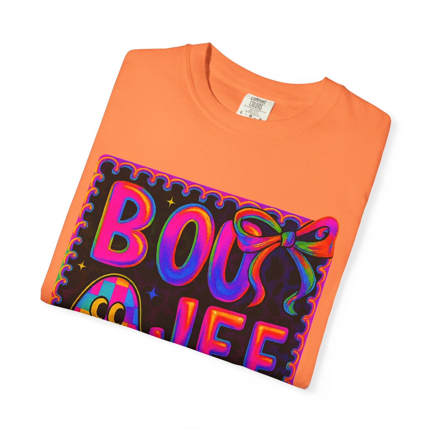 BOOJee Retro Comfort Colors, Garment-Dyed T-shirt, Colorful Graphic Tee, Unisex Streetwear, Fun Gift, Festival Fashion, Vegan Style