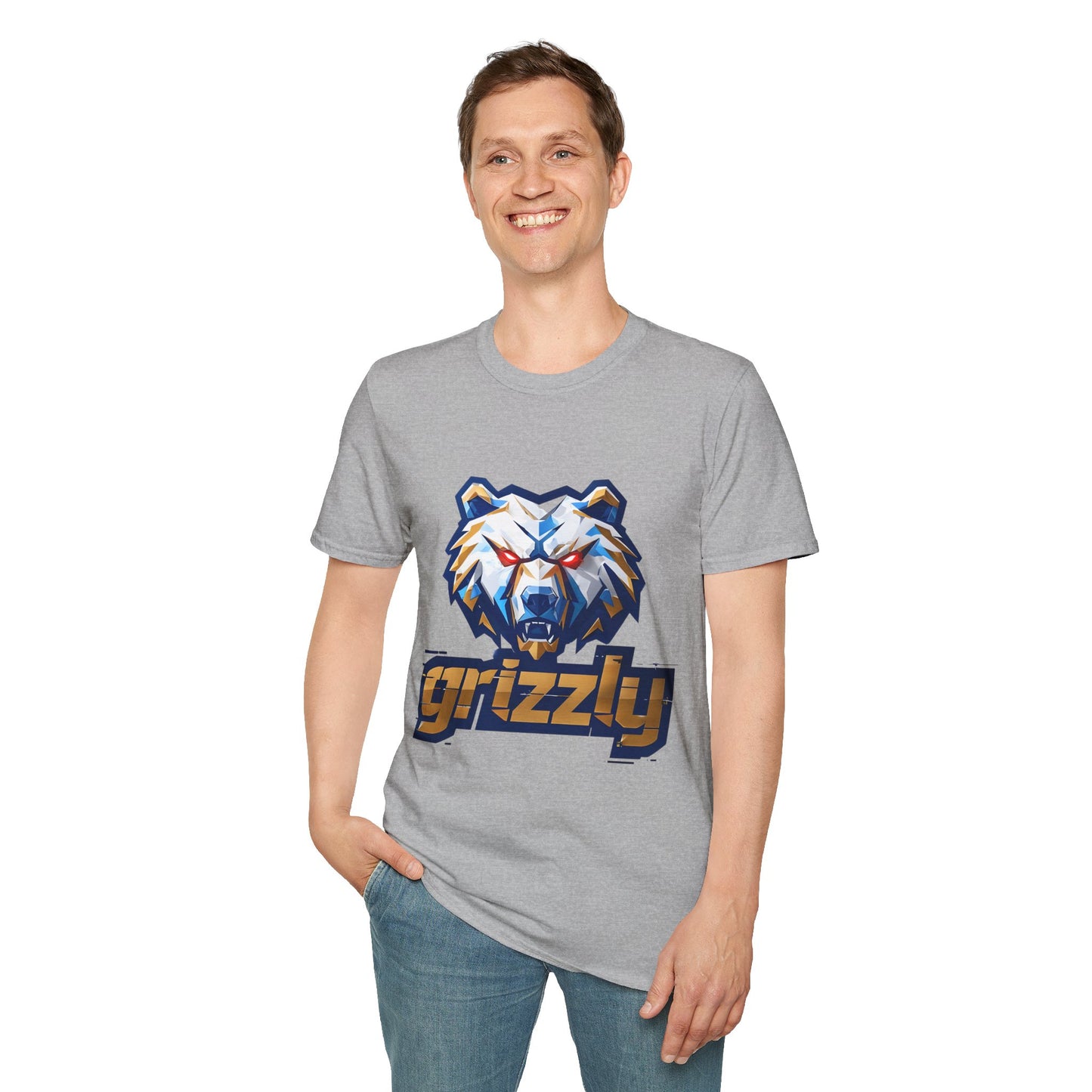 Grizzly Memphis Bear Graphic Tee, Unisex Softstyle T-Shirt, Memphis Basketball Fan, Memphis Grizz, 901, Go Grizz