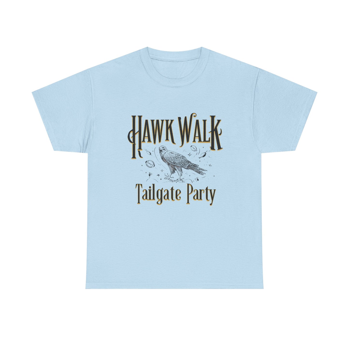 Hawk Walk Tailgate Tee, Unisex Cotton Shirt, Outdoor Event T-Shirt, Festival Wear, Bird Lover Gift, Sports Gathering Apparel