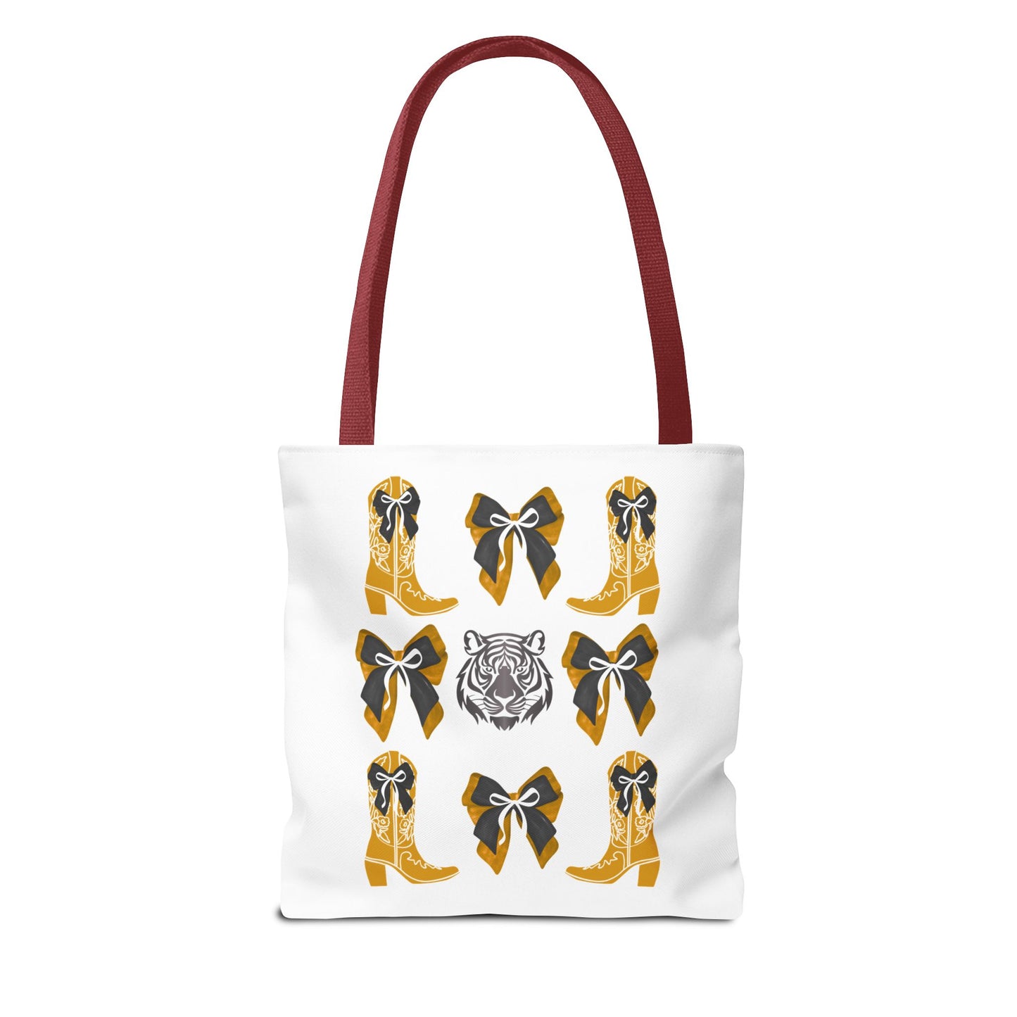 Mizzou tigers tote bag, missouri game day, Stylish Tote Bag with Boots and Tiger Design, missouri fan gift, missouri tigers alumni, graduation gift, mo tigers