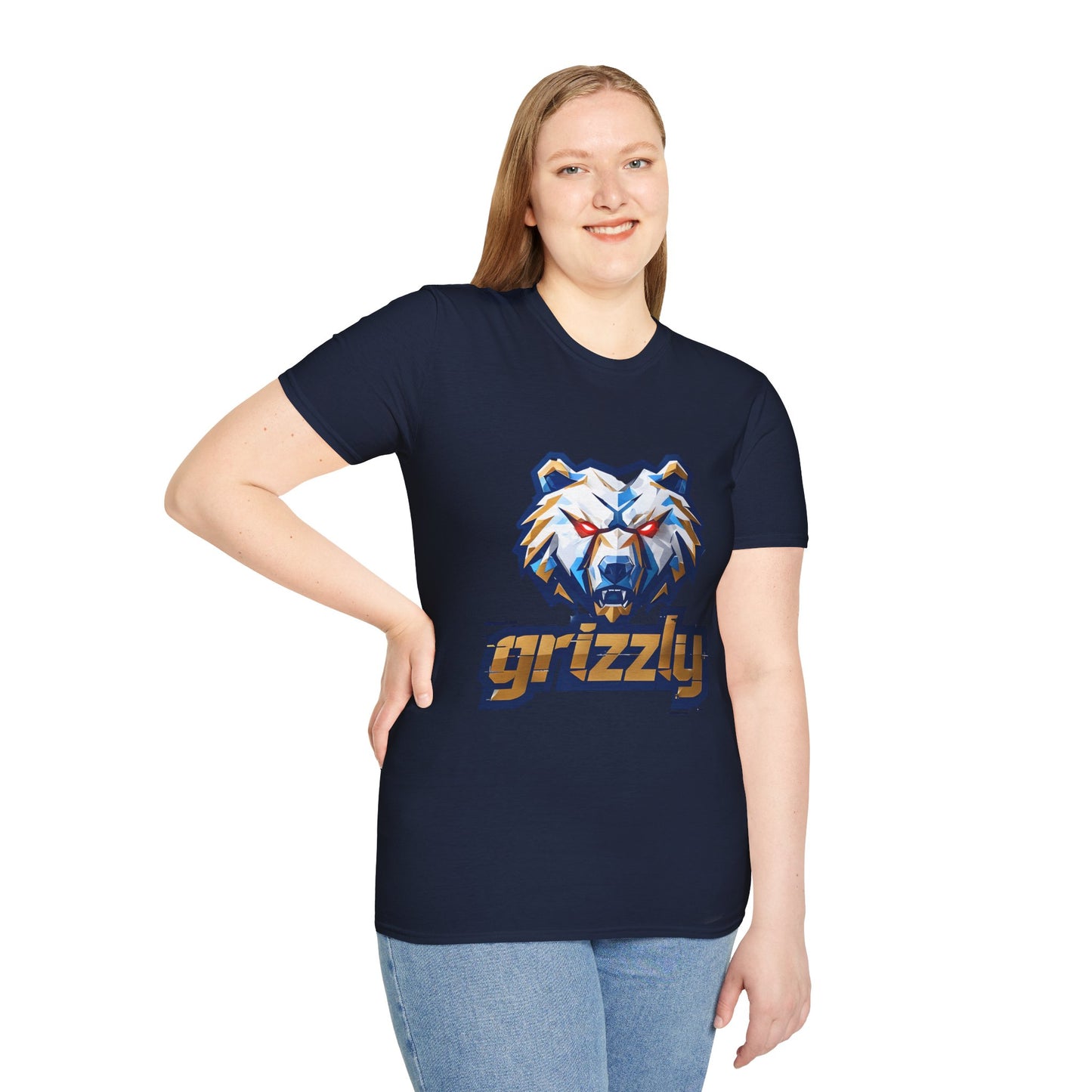 Grizzly Memphis Bear Graphic Tee, Unisex Softstyle T-Shirt, Memphis Basketball Fan, Memphis Grizz, 901, Go Grizz