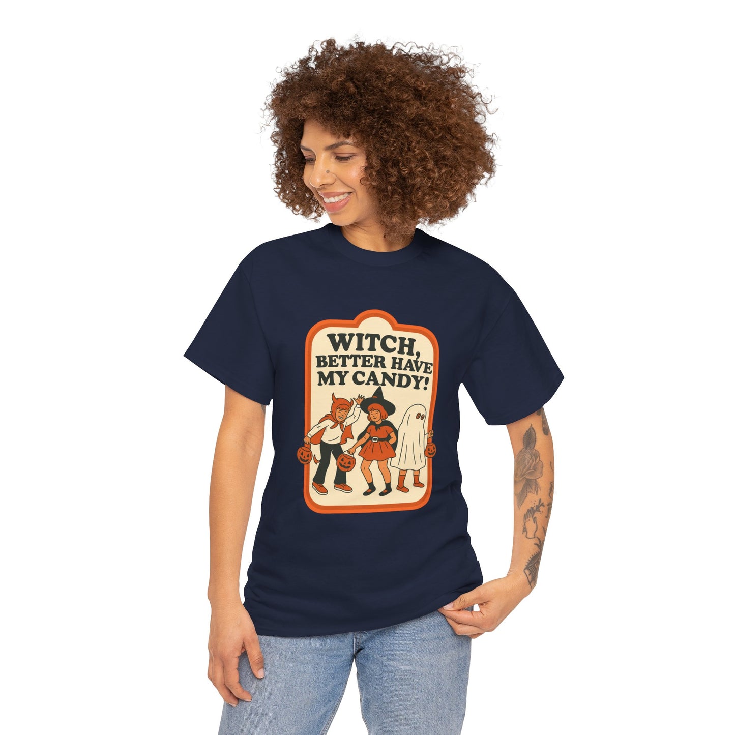Halloween Witch Candy Tee - Unisex Cotton Shirt