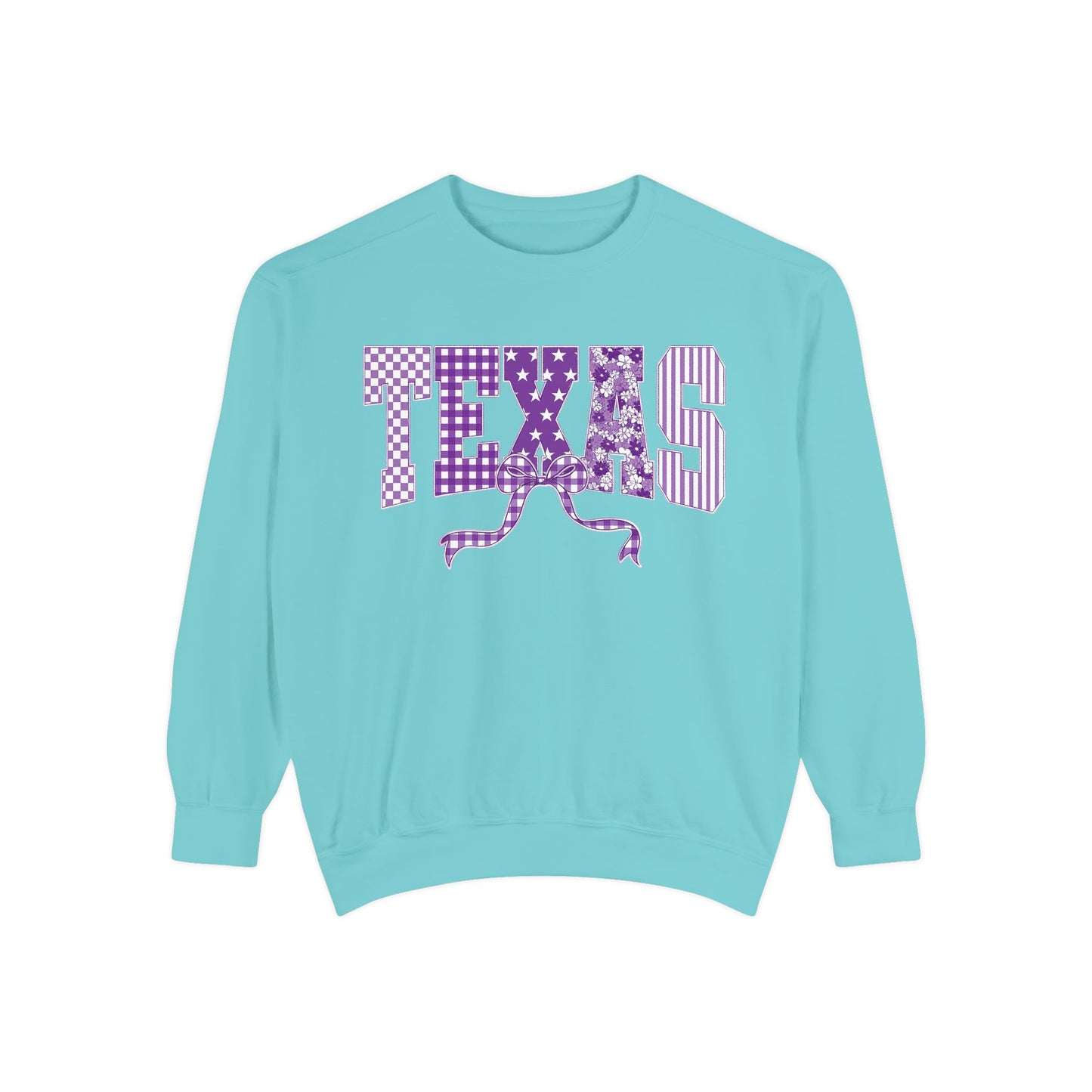 Texas Cowgirl Sweatshirt — Purple Western State Graphic