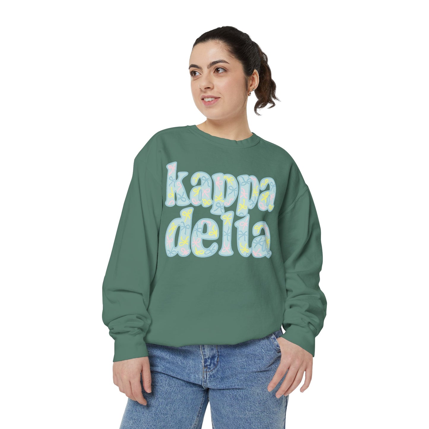 Sorority Sisters Cozy Sweatshirt - KaDelta Unisex Garment-Dyed