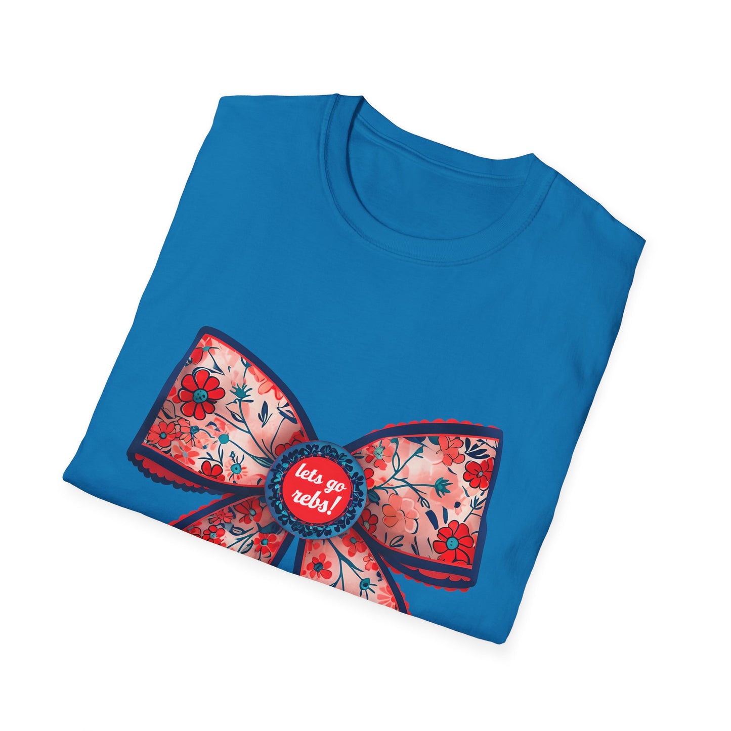 Go rebs coquette bow, Floral Bow T-Shirt | Gift for Her, Casual Wear, Birthday Party, Spring Fashion, Cute Graphic Tee