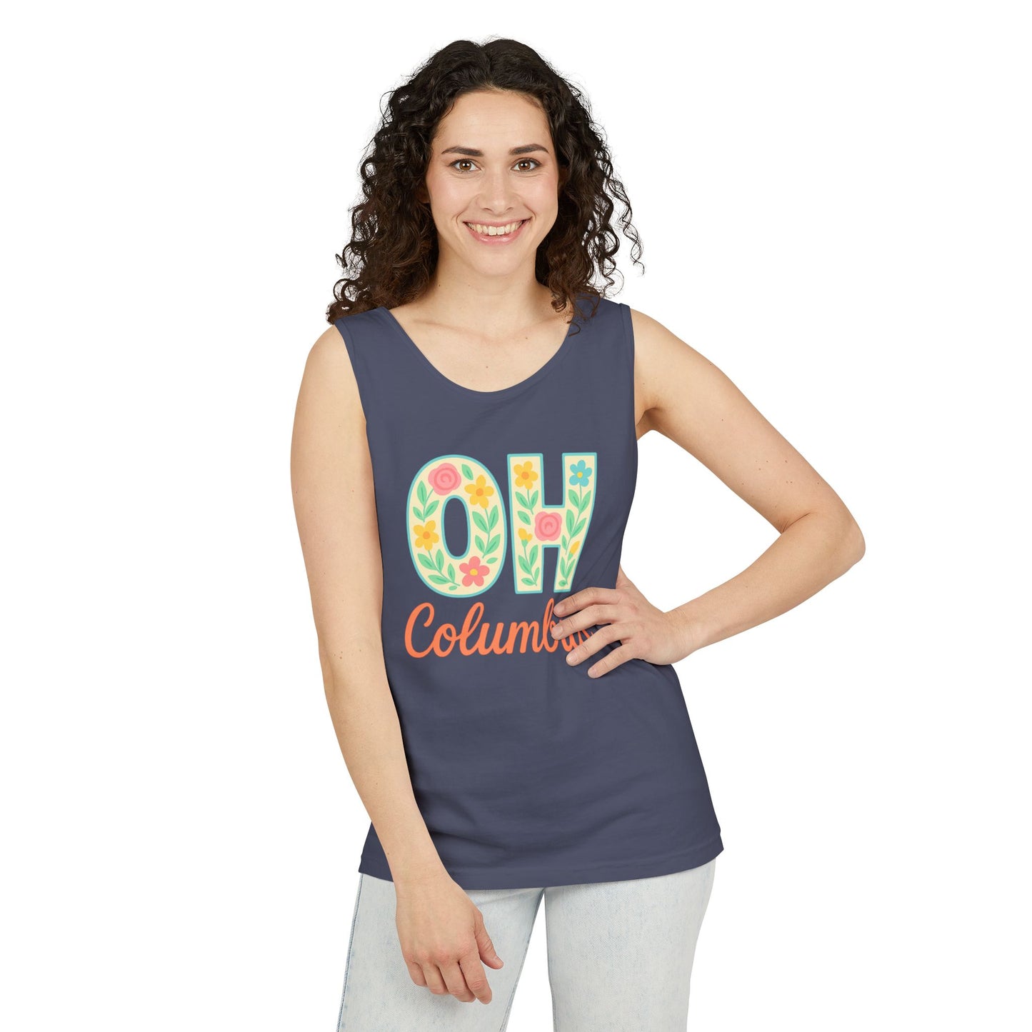 Ohio Spirit Unisex Garment-Dyed Tank Top, College Sports, Casual Wear, Gift for Graduates, Team Pride, Comfort Colors, Graduation Gift, Go Bucks