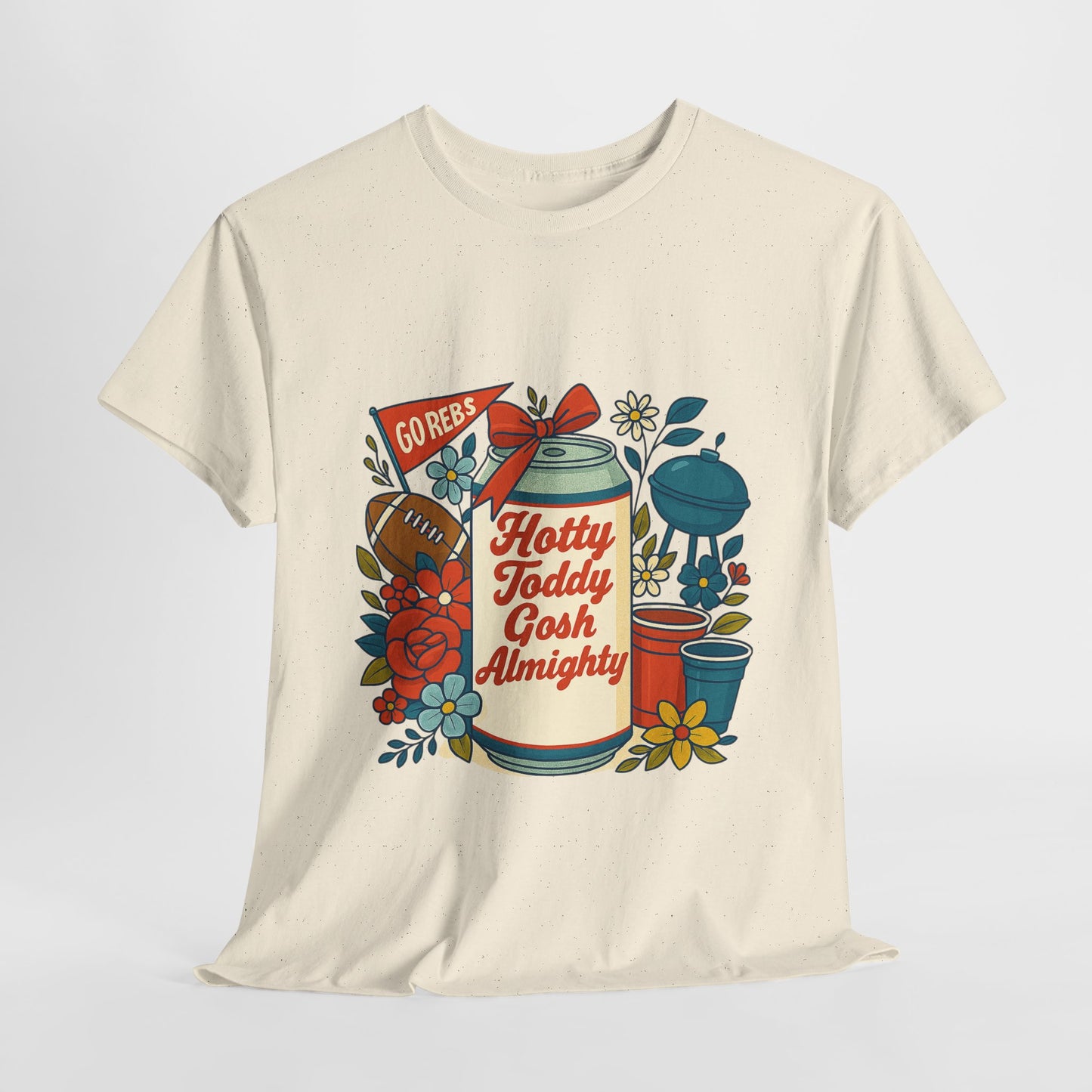 Hotty Toddy Heavy Cotton Tee - Unisex Graphic T-Shirt, Casual Wear, College Apparel, Gift for Students, Spring Break Fashion