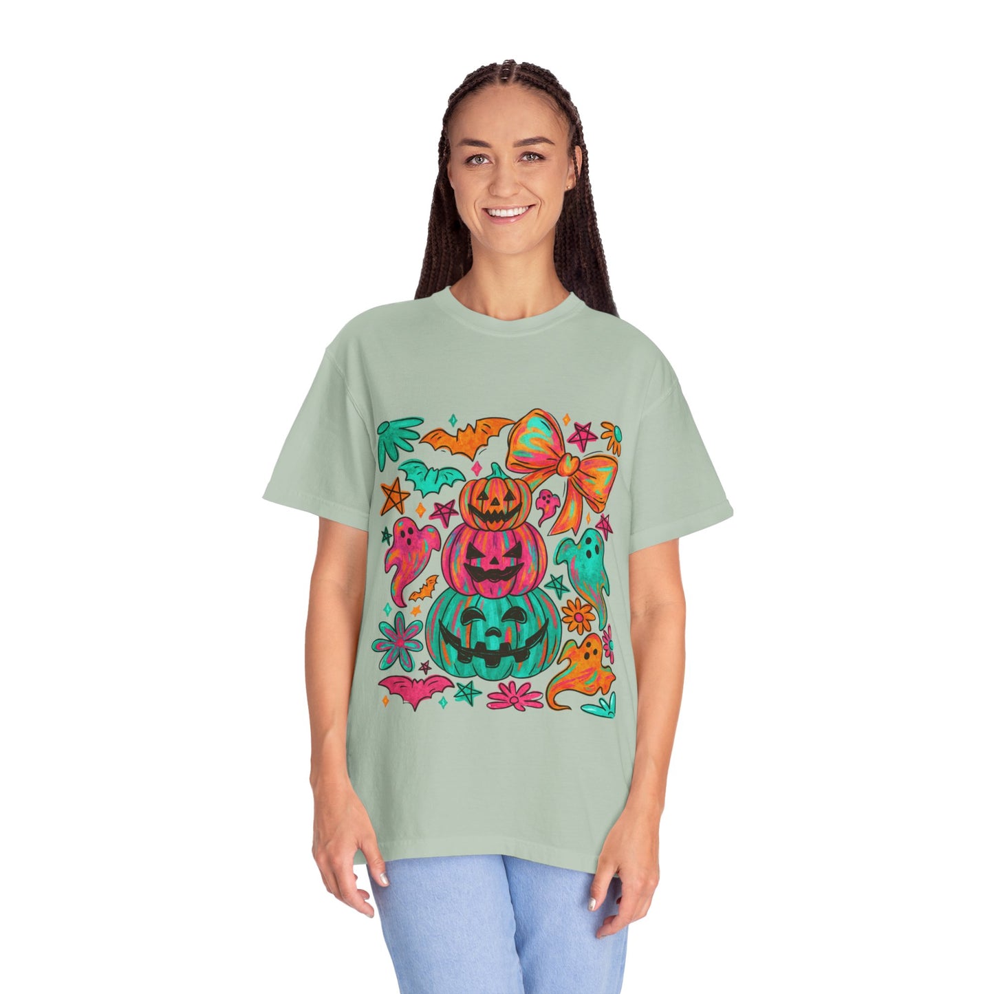 Whimsical Halloween T-Shirt, Perfect for Fall Celebrations, Ghosts & Pumpkins Design, Unisex Tee, Festive Apparel, Halloween Costume