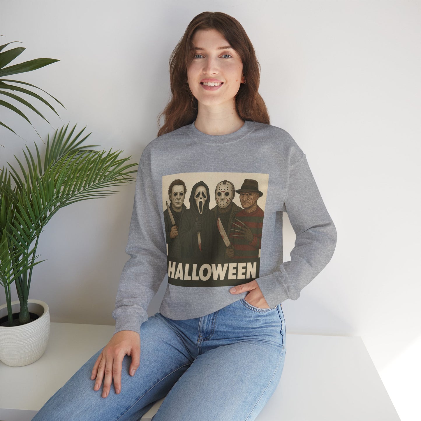 Spooky Movie Crewneck Sweatshirt - Halloween Horror Apparel