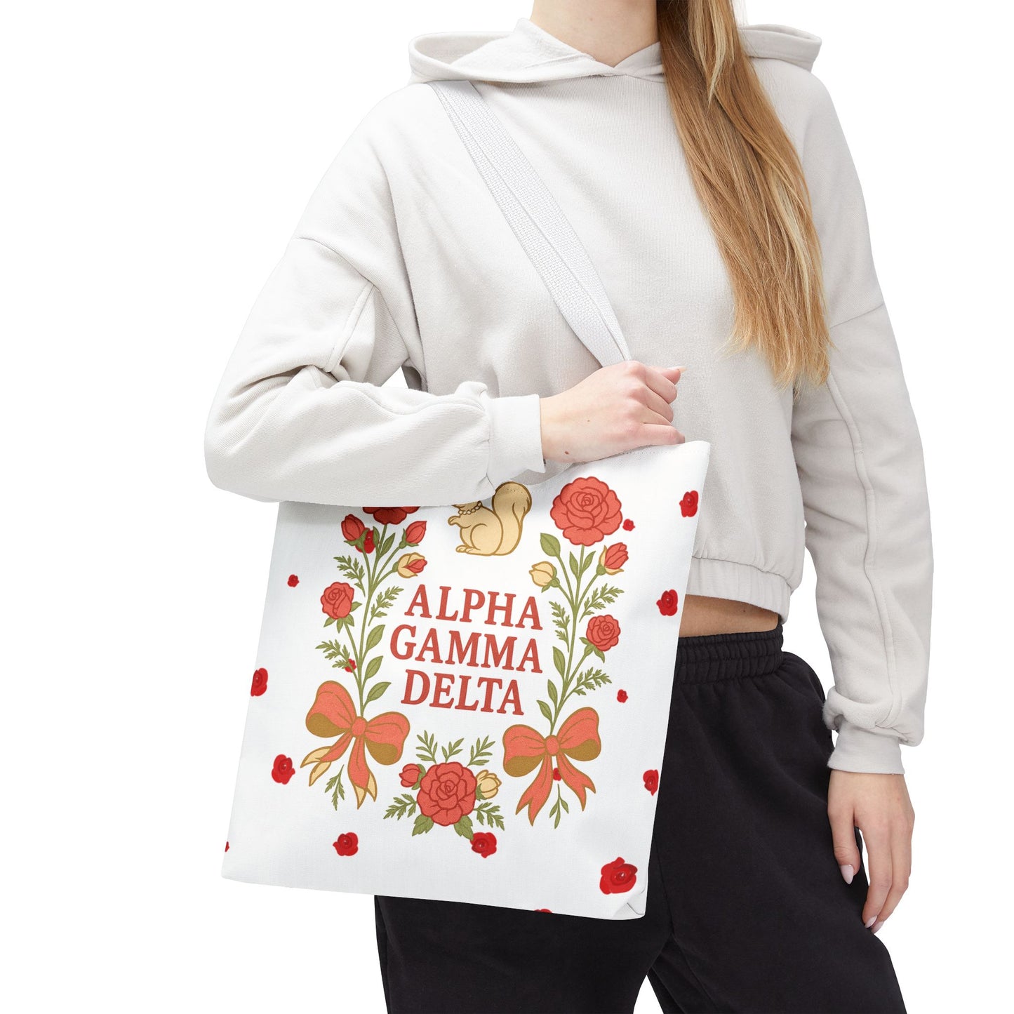 Floral Tote Bag | Alpha Gamma Delta Collection | Perfect for Sorority Events & Graduates