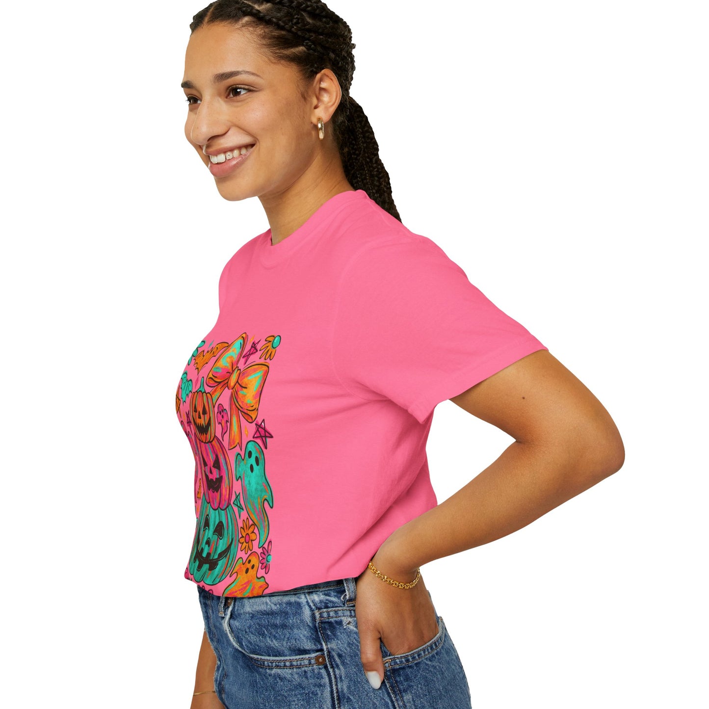 Whimsical Halloween T-Shirt, Perfect for Fall Celebrations, Ghosts & Pumpkins Design, Unisex Tee, Festive Apparel, Halloween Costume