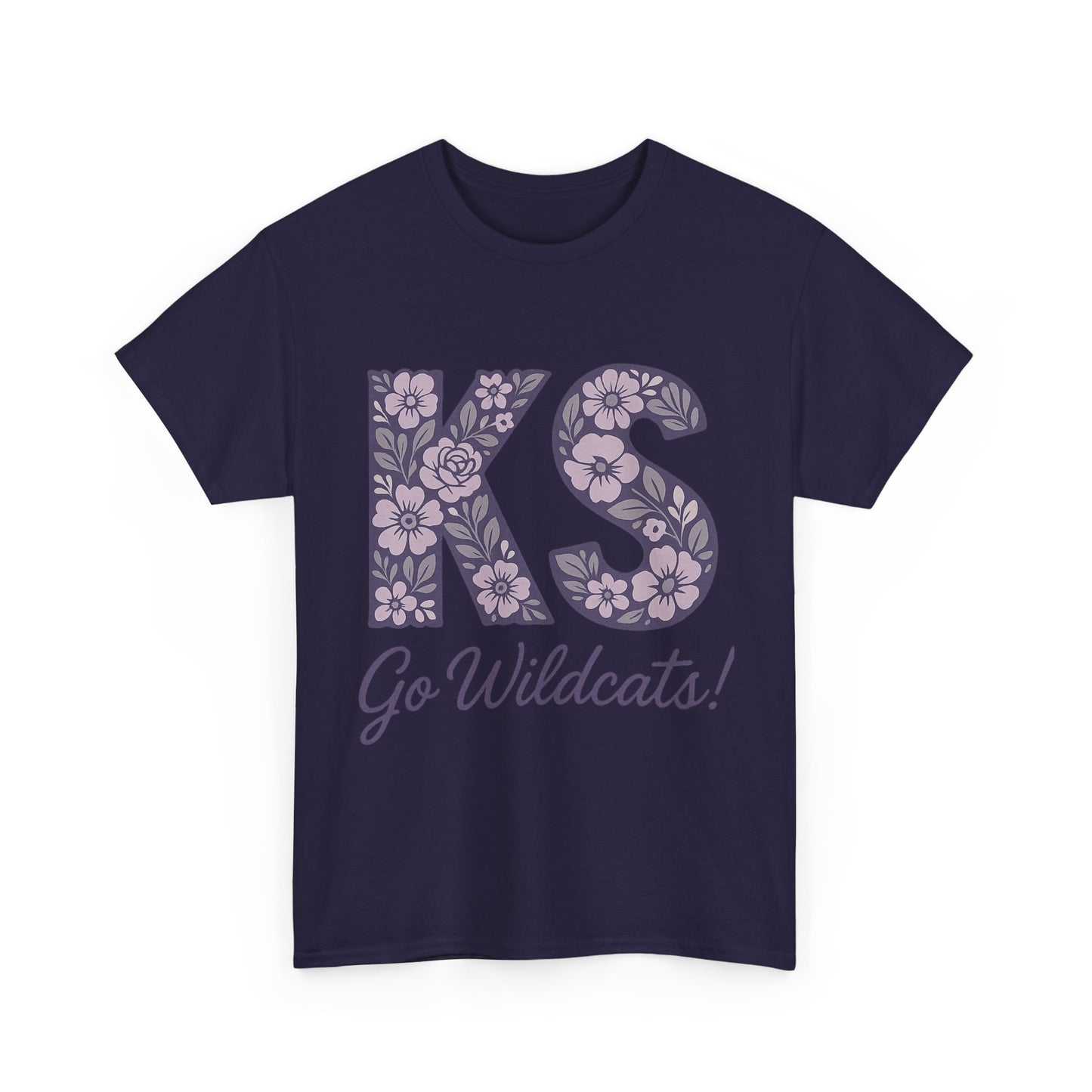 KS Floral Team Spirit Tee: Celebrate Kansas State Wildcats in Style, Perfect for Sports Events, Gifts, & Casual Wear