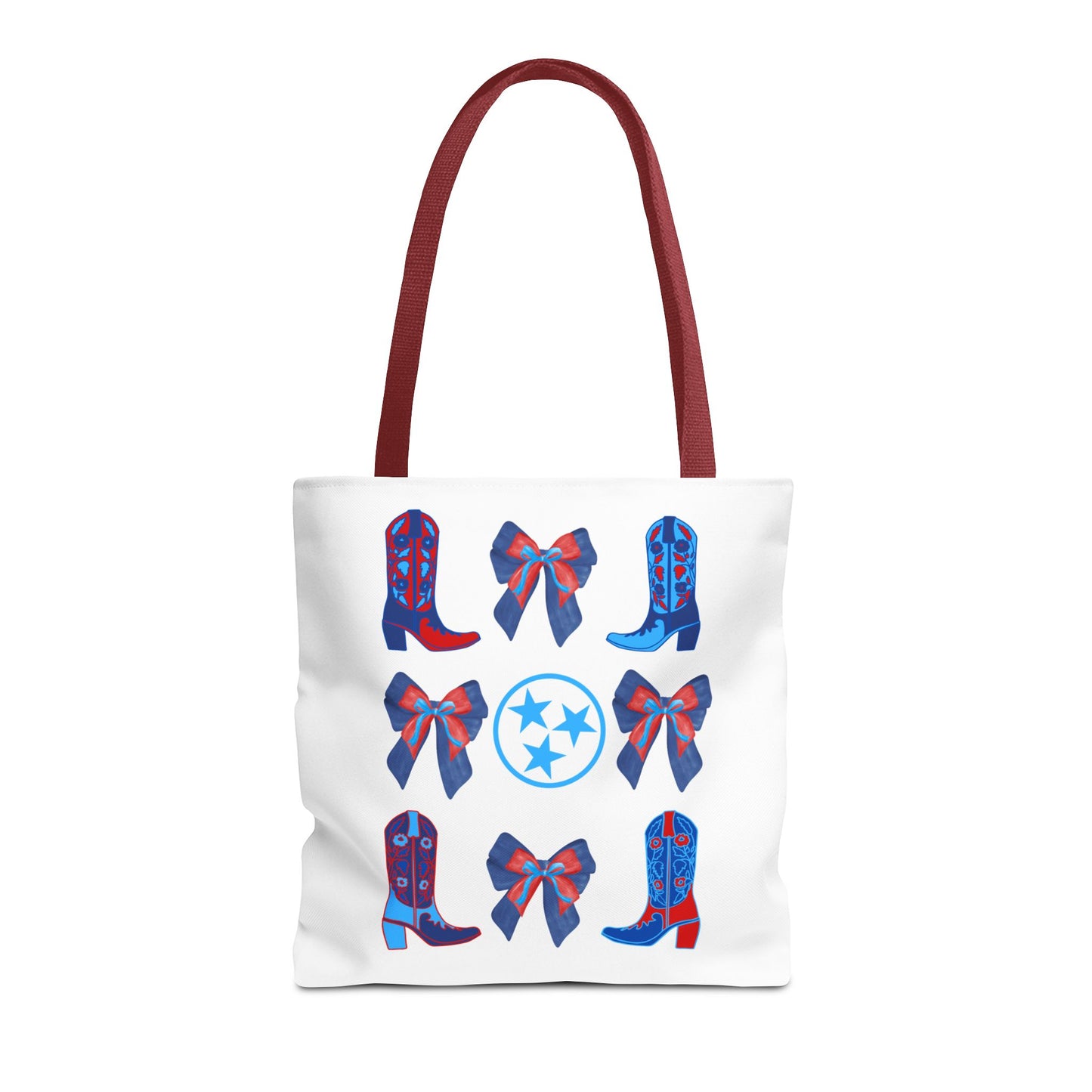 Tote Bag - Tennessee Titans Coquette Bow Design - Titan Up NFL Game Day Gift Nashville TN