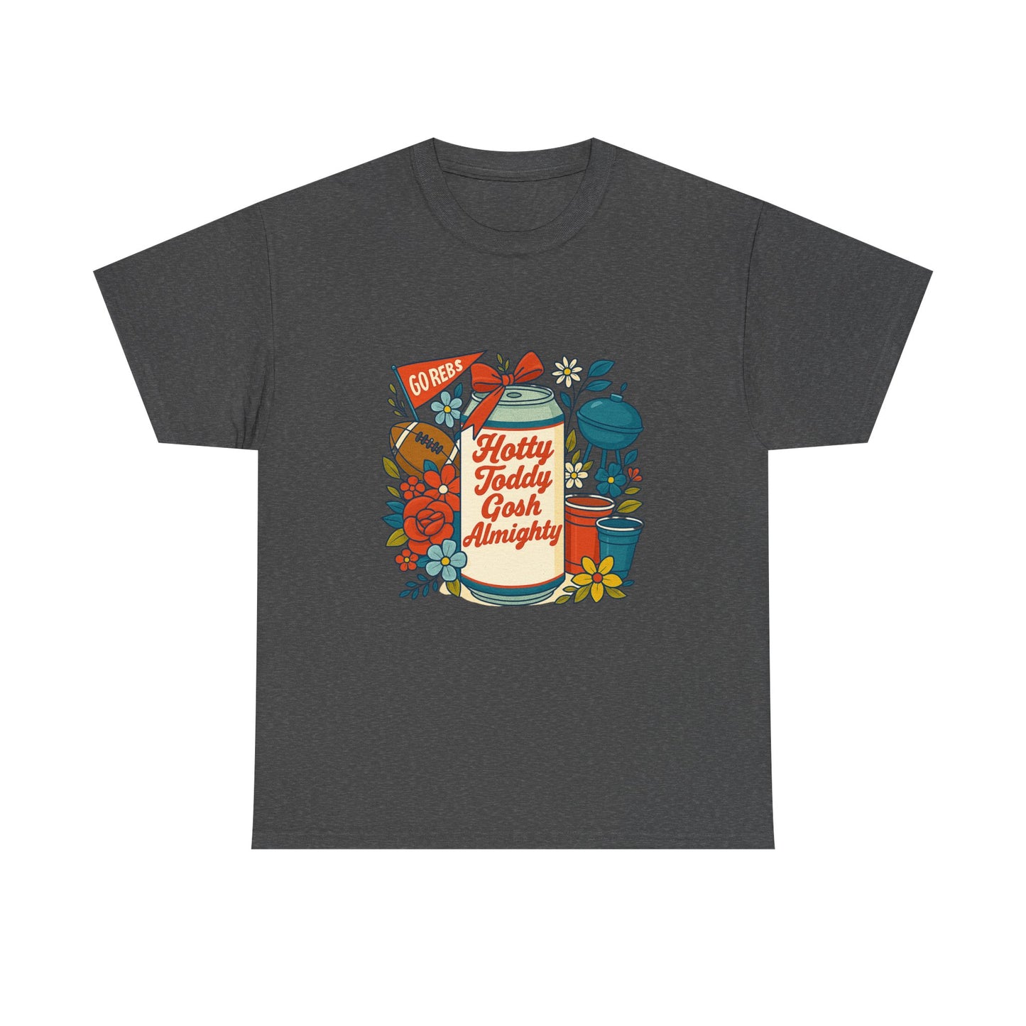 Hotty Toddy Heavy Cotton Tee - Unisex Graphic T-Shirt, Casual Wear, College Apparel, Gift for Students, Spring Break Fashion