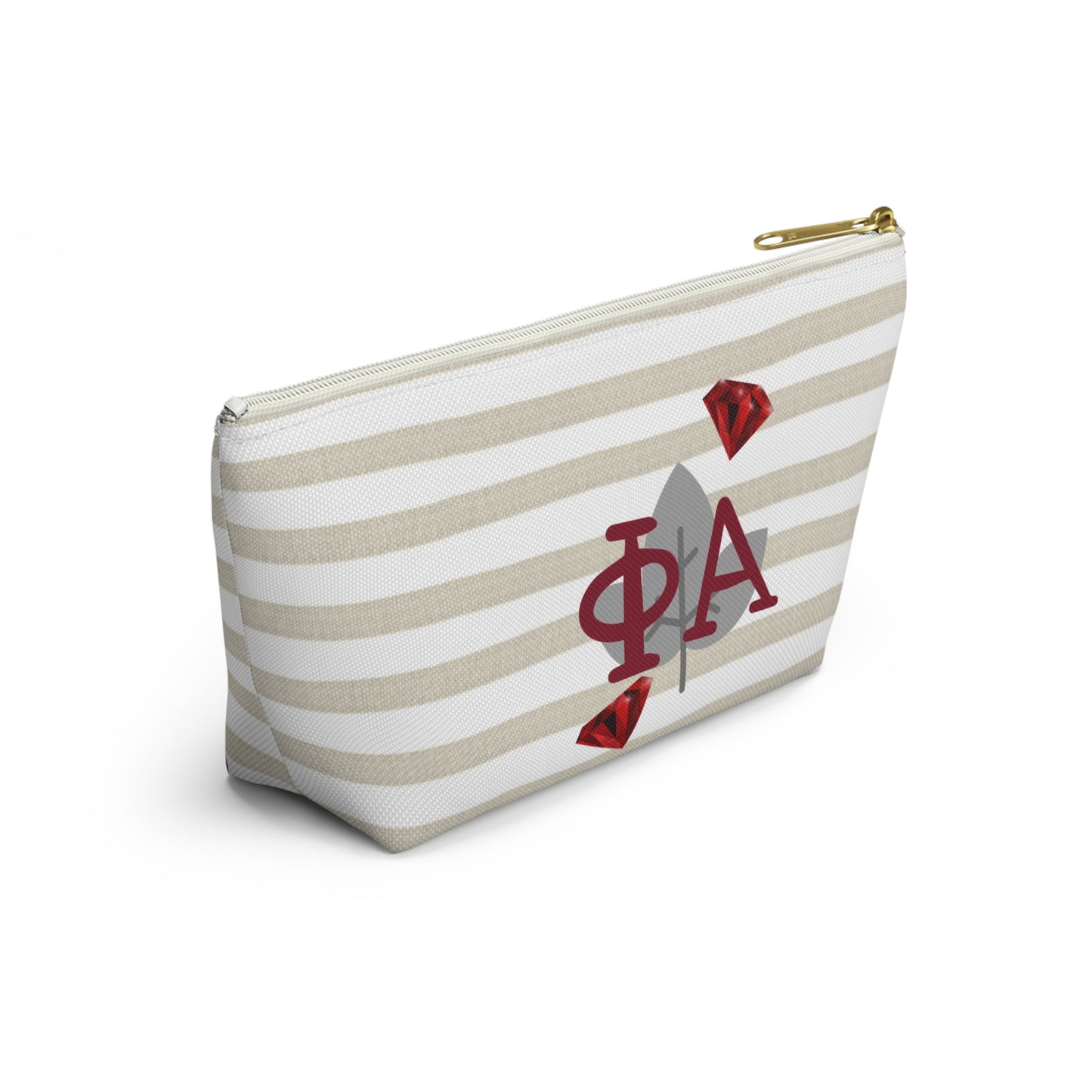 Alpha Phi Chic T-Bottom Accessory Pouch for Sorority Sisters | Makeup Bag, Travel Organizer, Gift for Graduates, Fun Storage