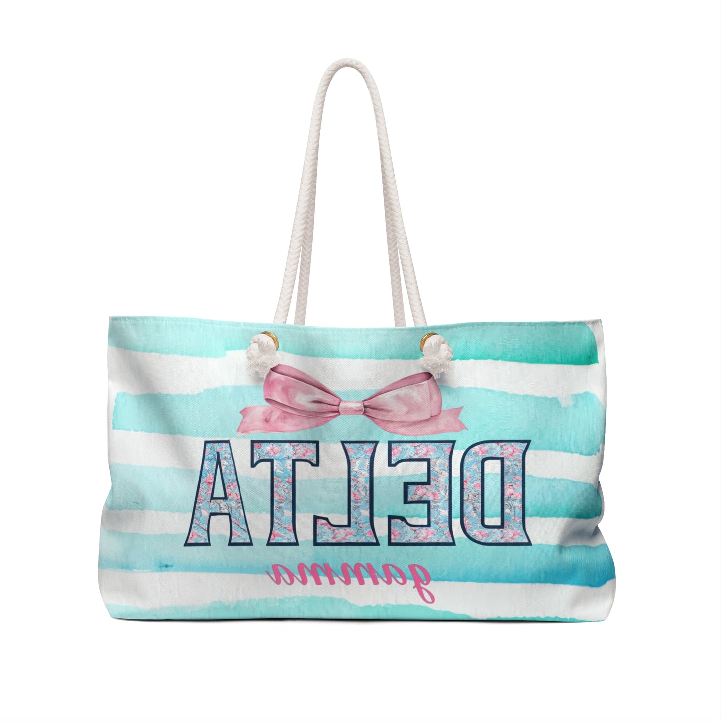 Delta Gamma Weekend Bag, Tote for Sorority Sisters, Travel Bag, College Gift, Girls' Getaway, Stylish Luggage