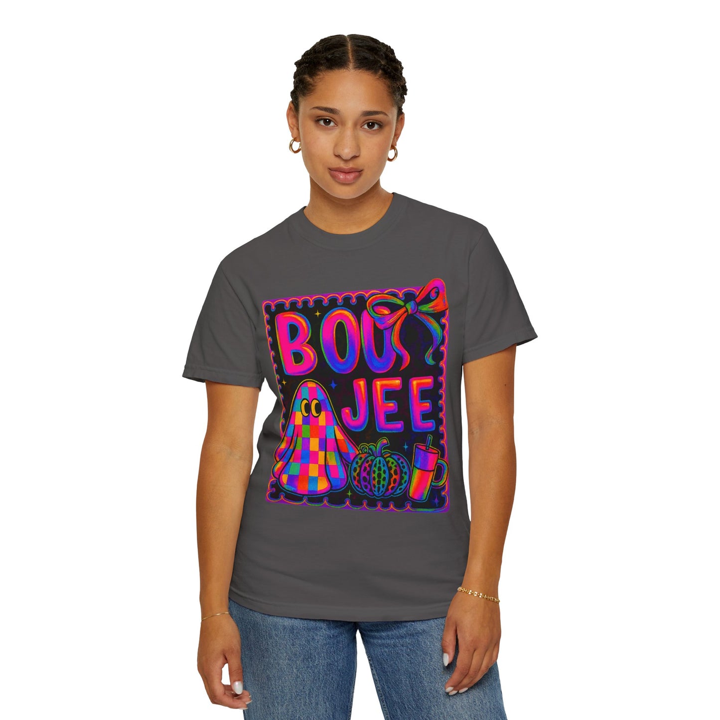 BOOJee Retro Comfort Colors, Garment-Dyed T-shirt, Colorful Graphic Tee, Unisex Streetwear, Fun Gift, Festival Fashion, Vegan Style