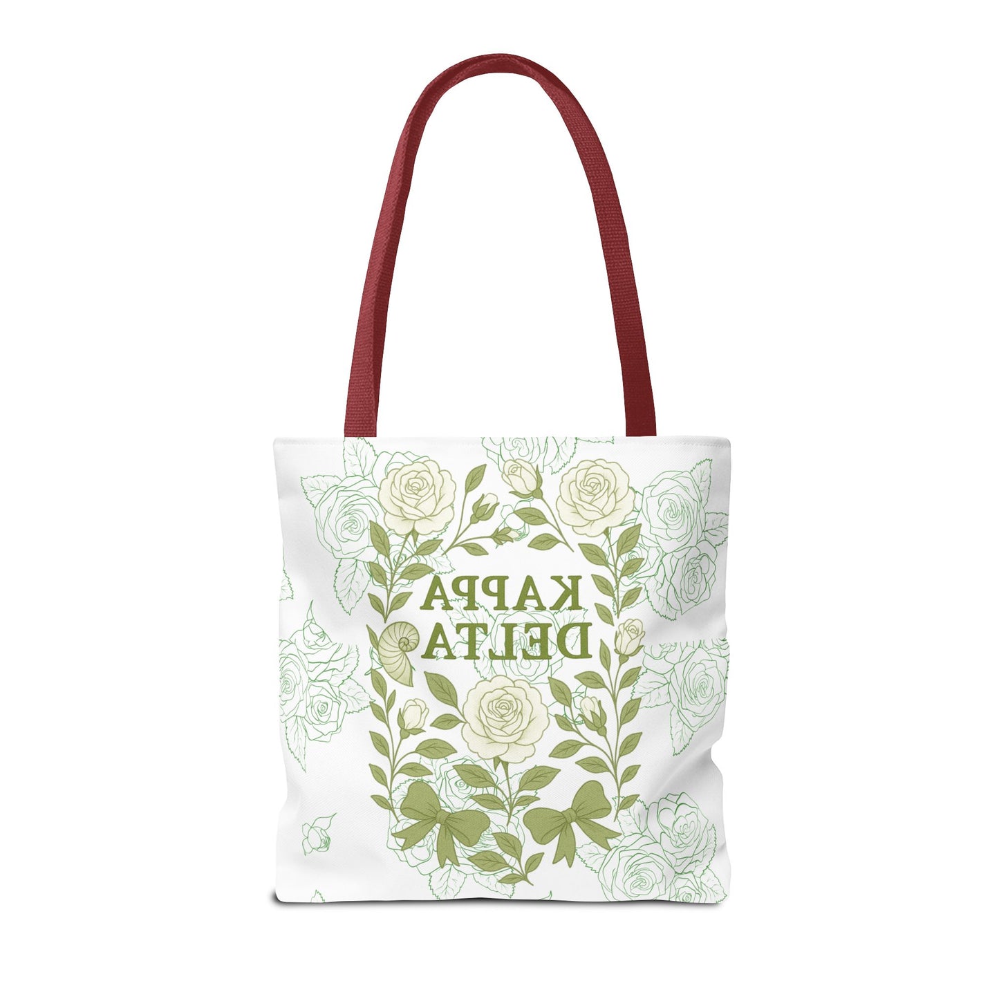Elegant Kappa Delta Tote Bag, Floral AOP Design, Sorority Bag, Gift for Sisters, Eco-Friendly Shopping Bag