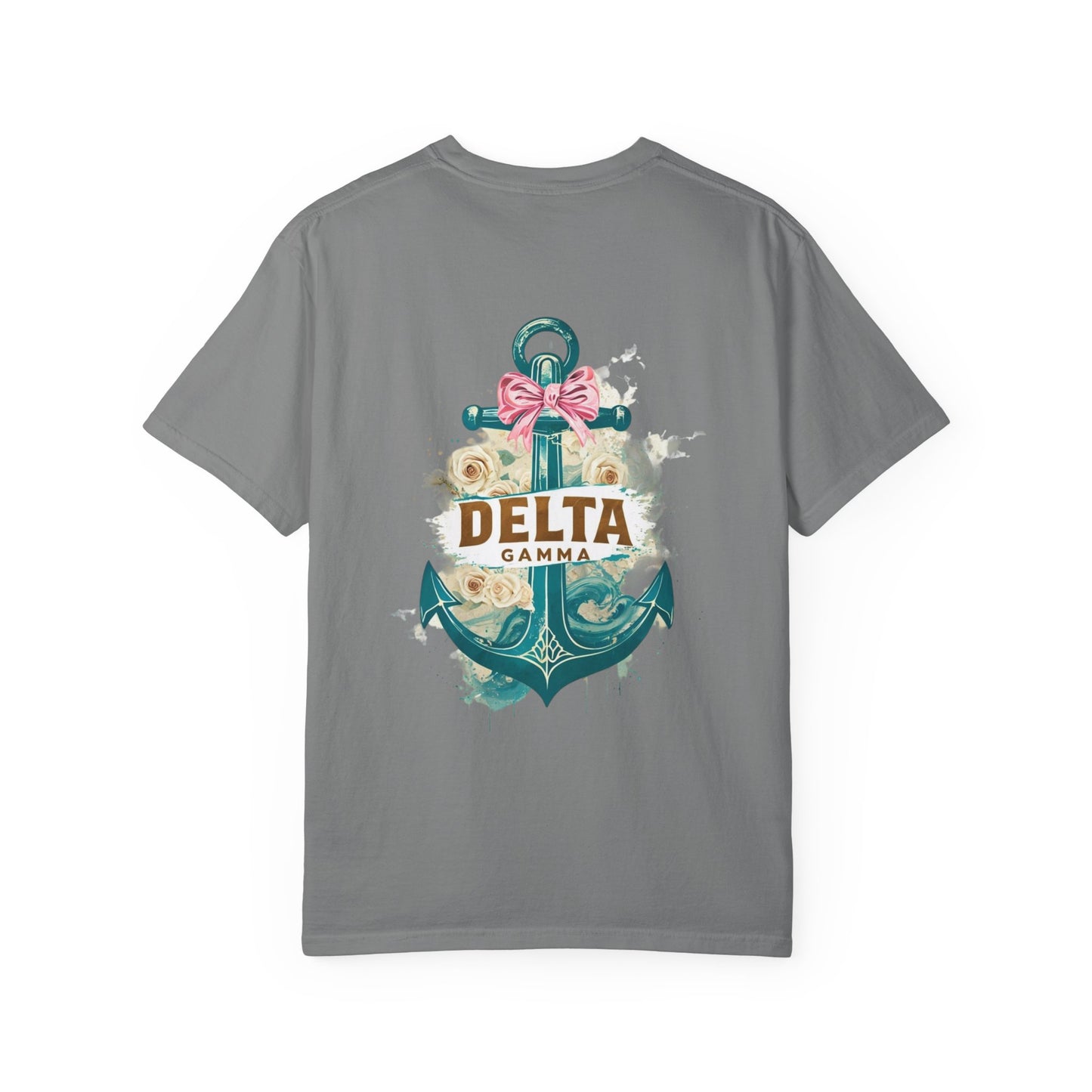 Delta Gamma Unisex Garment-Dyed T-Shirt, Sorority Pride Shirt, Nautical Design Tee, Perfect for Recruitment and Celebrations, Gift Idea