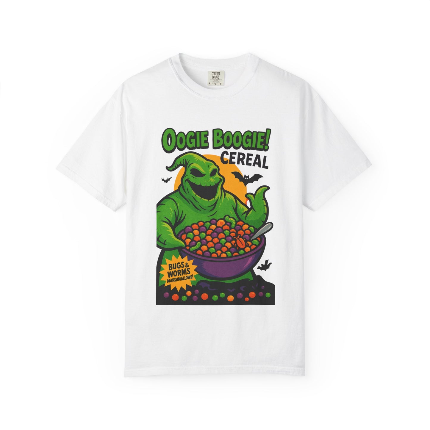 Oogie Boogie Cereal Unisex T-Shirt, Halloween Tee, Cartoon Apparel, Gifts for Fans, Unique Graphic Shirt, Spooky Style