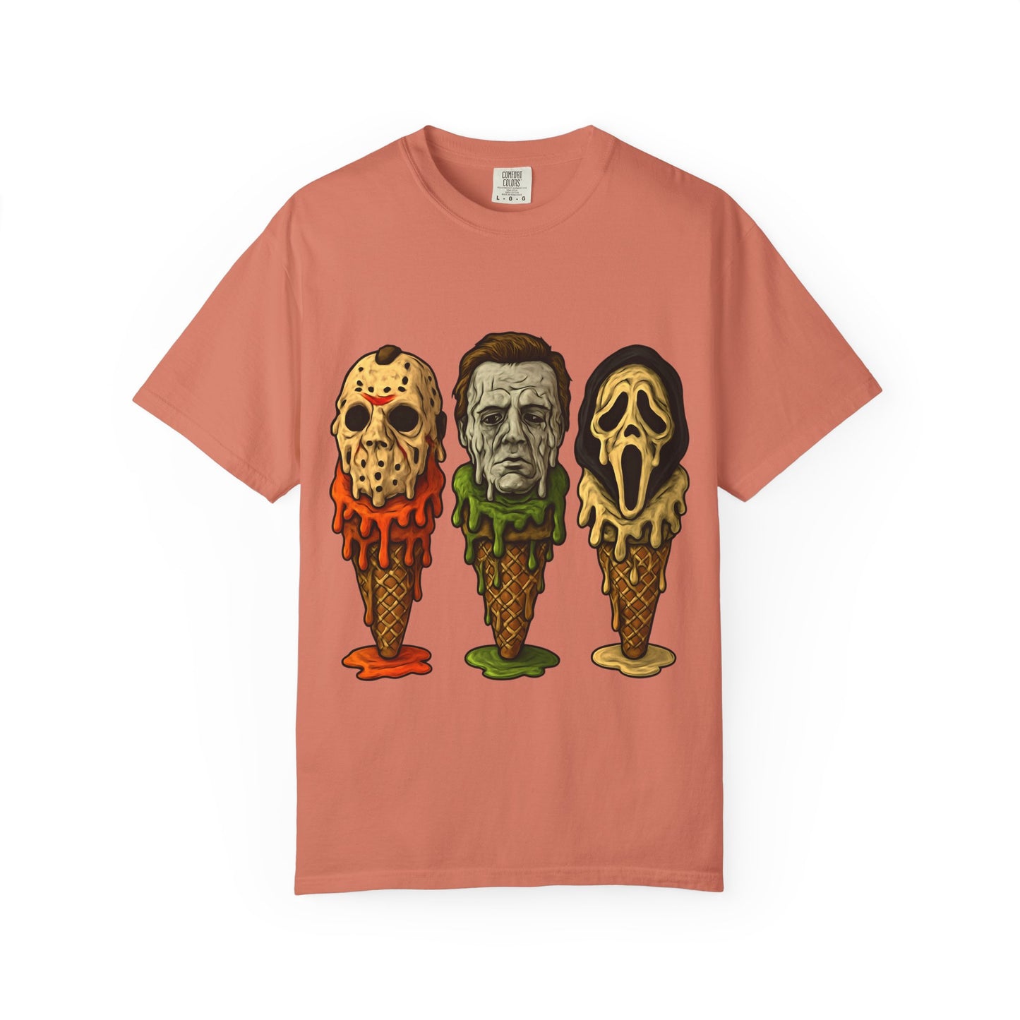 Halloween Horror Movie T-Shirt with Iconic Characters, Unisex Casual Tee for Gifting, Summer Fun, Halloween Costume, Movie Lovers
