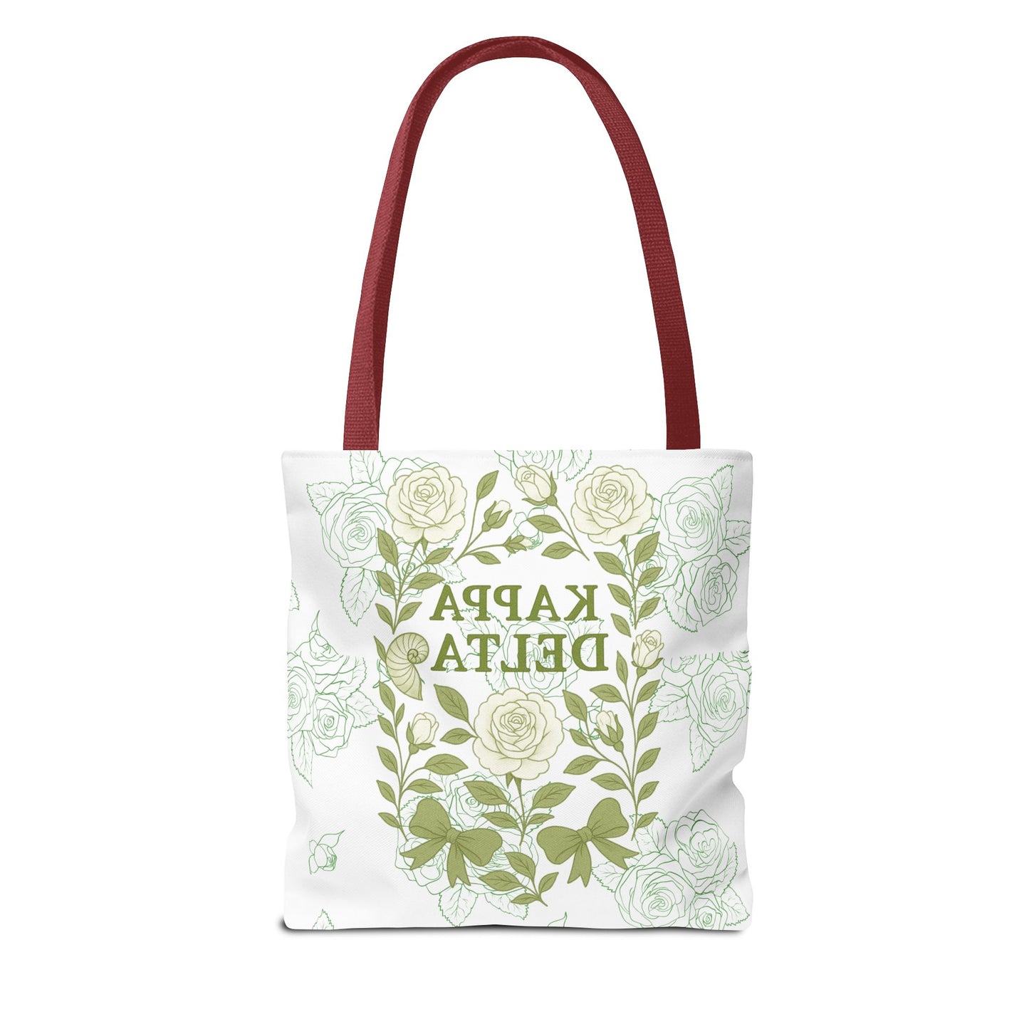 Elegant Kappa Delta Tote Bag, Floral AOP Design, Sorority Bag, Gift for Sisters, Eco-Friendly Shopping Bag