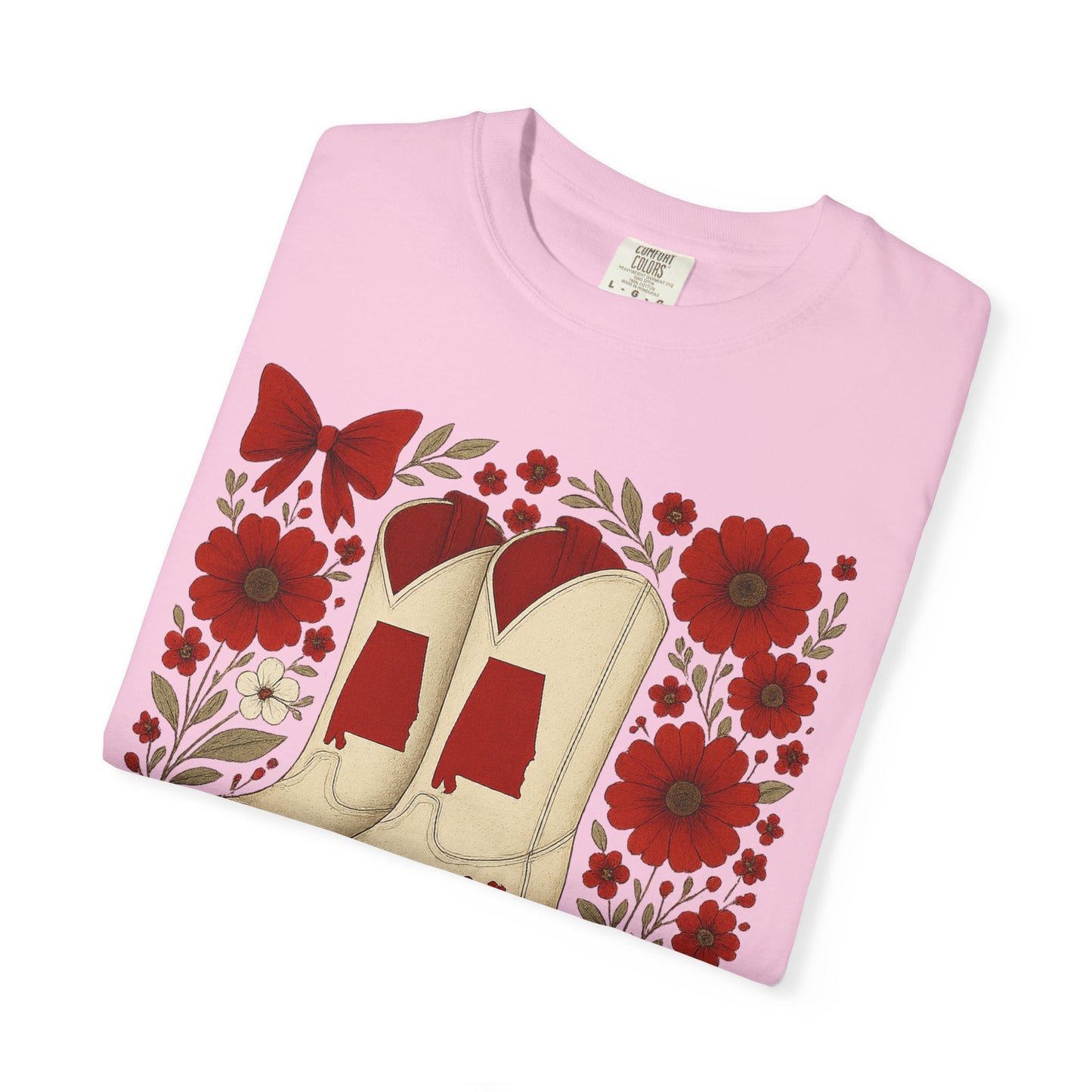Vintage Cowboy Boots Floral Unisex T-shirt - Alabama Fan, Bama Game Day