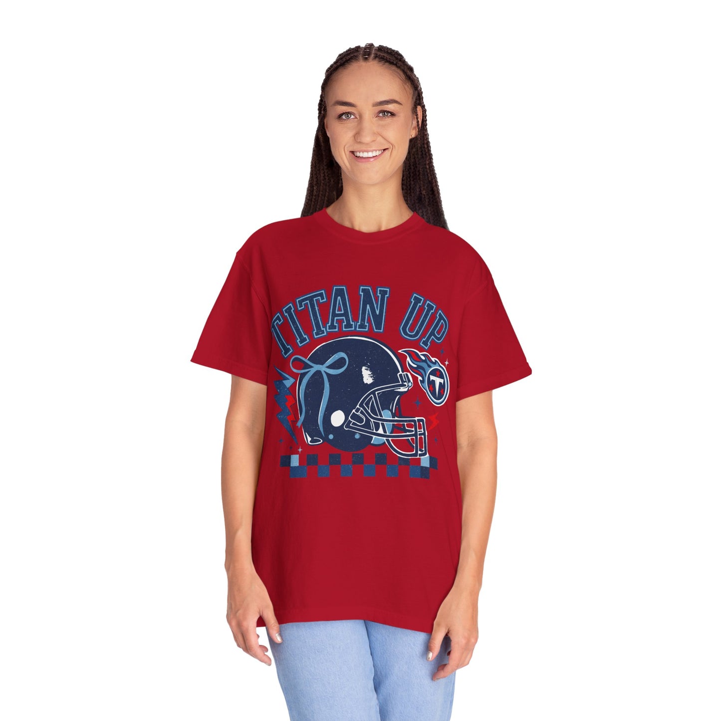 titan up tennessee Unisex Football Tee, Titan Up Shirt for Game Day, Casual Sportswear, Tailgating Apparel, Gift for Fans, Team Spirit Top