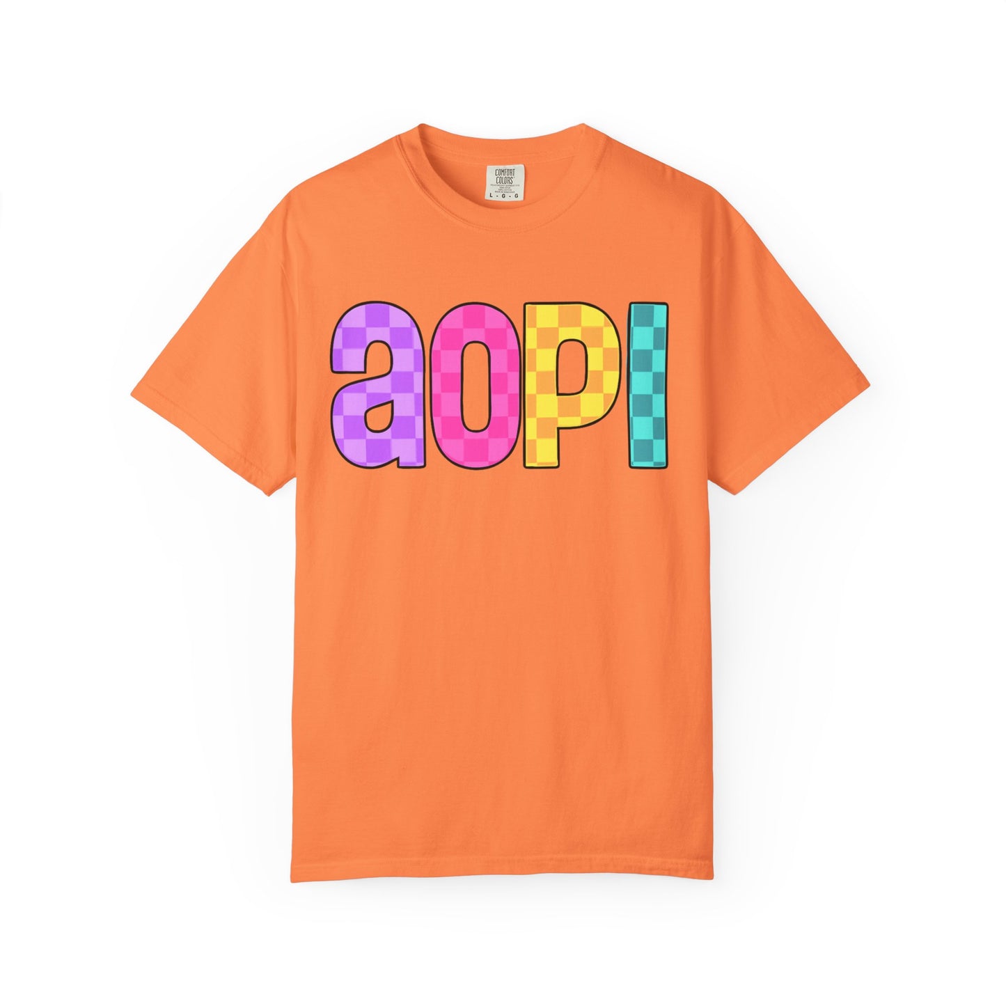 Colorful Graphic Tee - Trendy Unisex Garment-Dyed T-shirt for Casual Summer Wear and AOPI Spirit Gift
