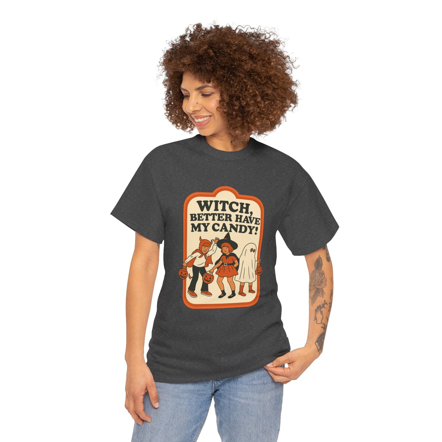 Halloween Witch Candy Tee - Unisex Cotton Shirt
