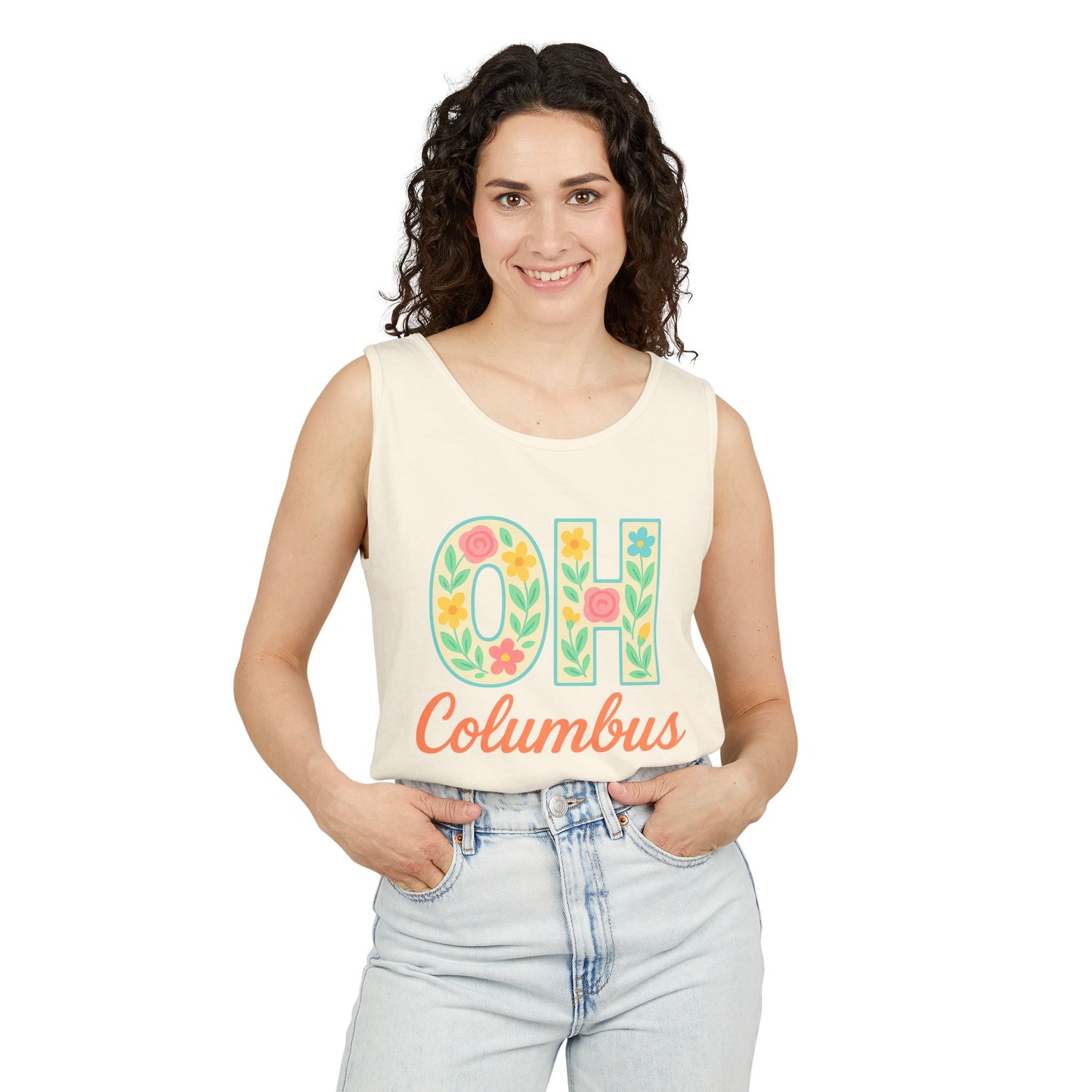 Ohio Spirit Unisex Garment-Dyed Tank Top, College Sports, Casual Wear, Gift for Graduates, Team Pride, Comfort Colors, Graduation Gift, Go Bucks