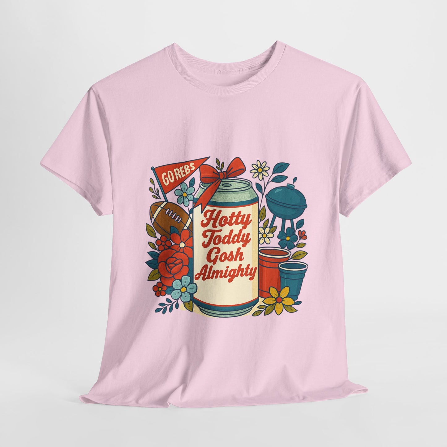 Hotty Toddy Heavy Cotton Tee - Unisex Graphic T-Shirt, Casual Wear, College Apparel, Gift for Students, Spring Break Fashion