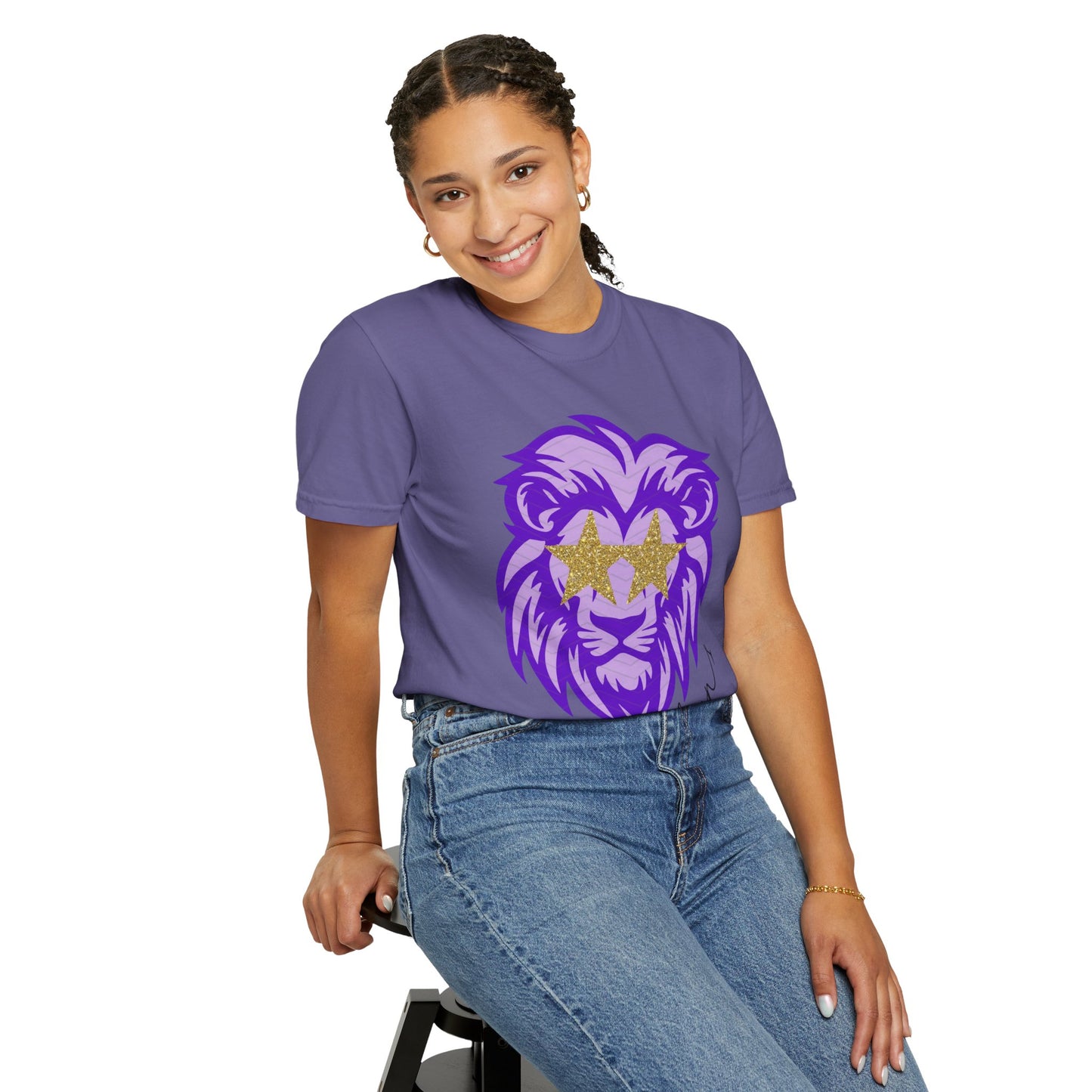 Purple Lion Graphic T-Shirt