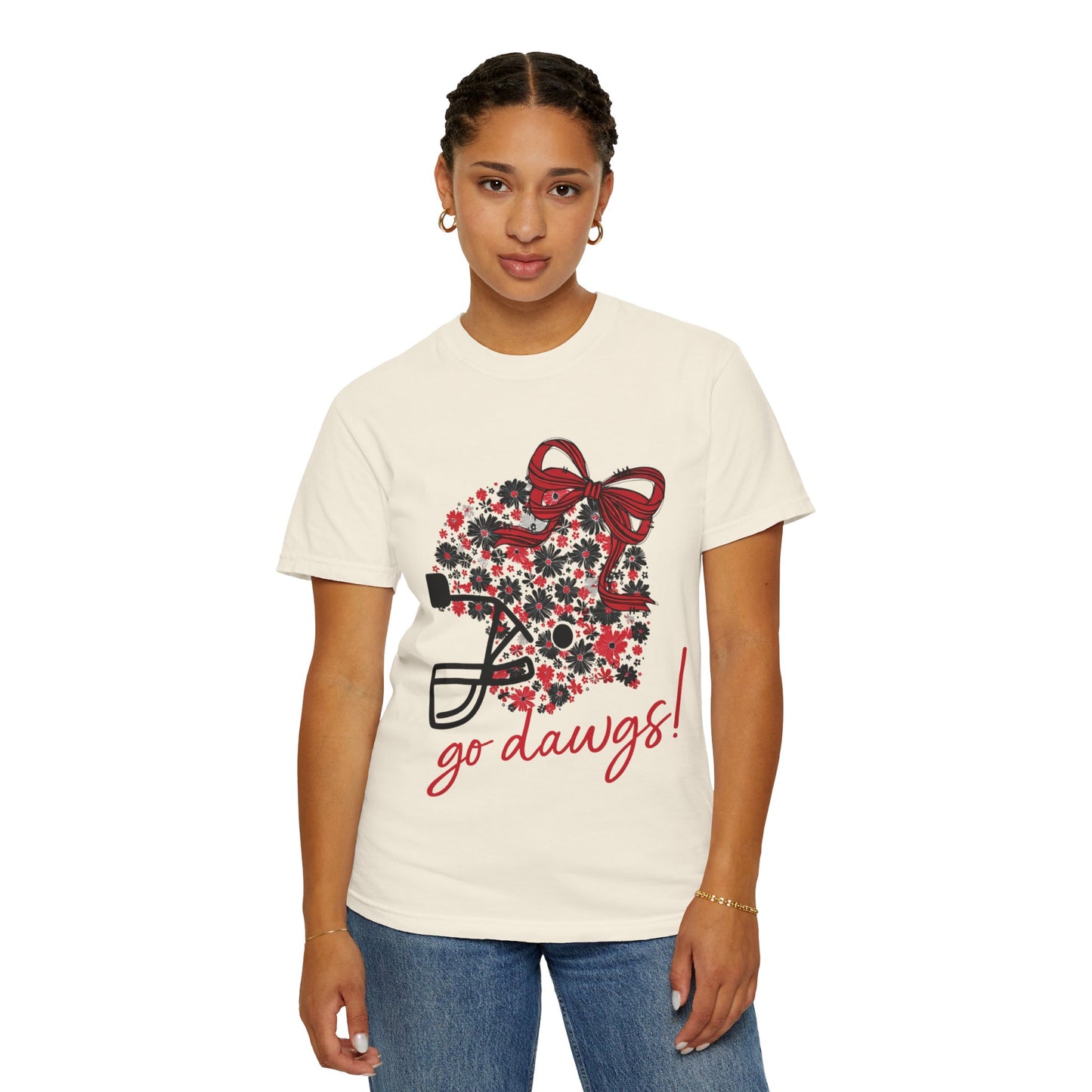 Floral Game Day T-Shirt for Fans, Unisex Apparel, Sports Tee for Tailgating, Perfect for Football Season, Gift for Team Supporters