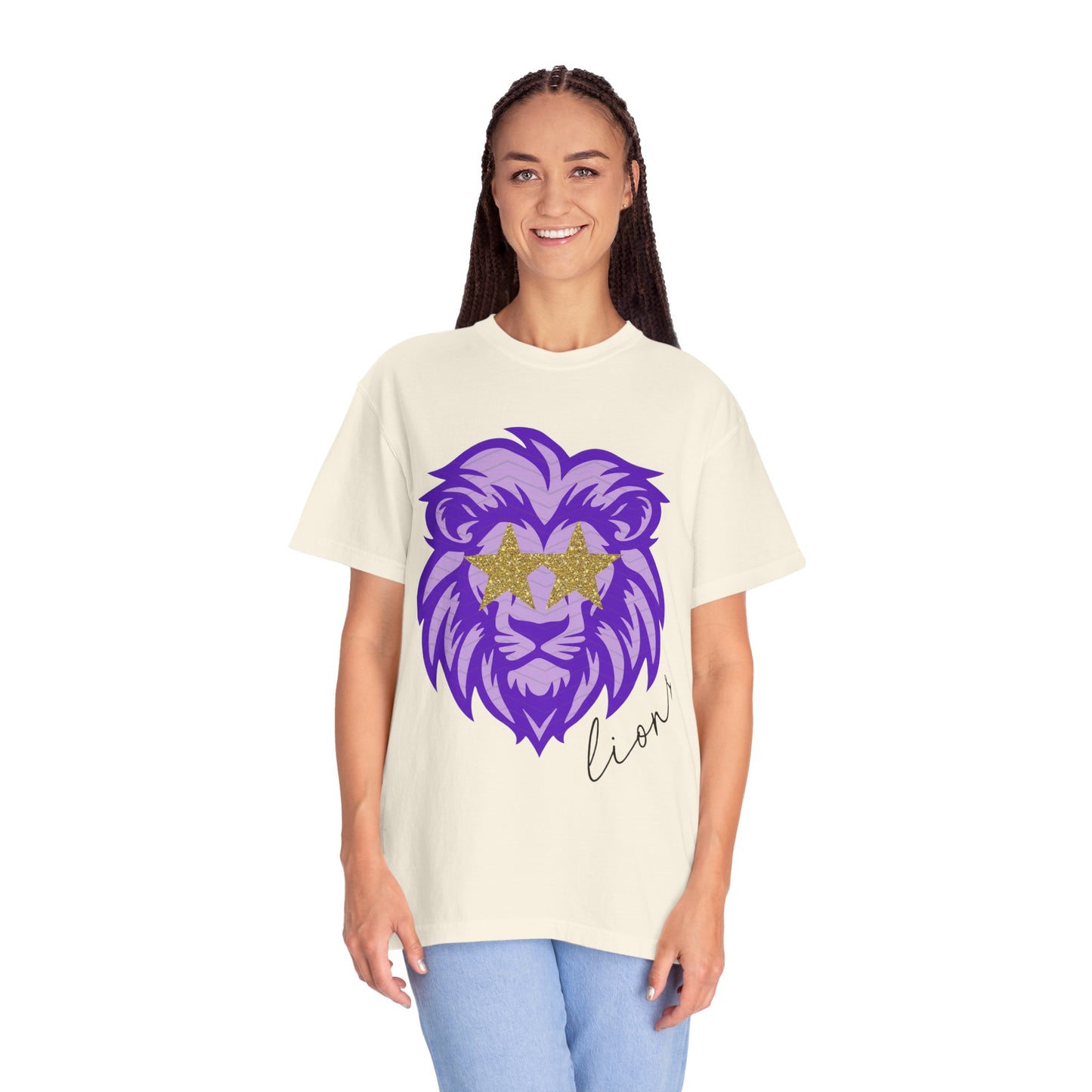 Purple Lion Graphic T-Shirt