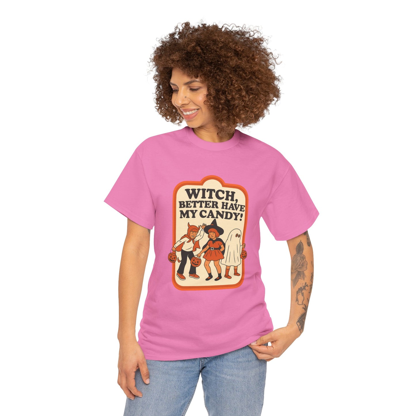 Halloween Witch Candy Tee - Unisex Cotton Shirt
