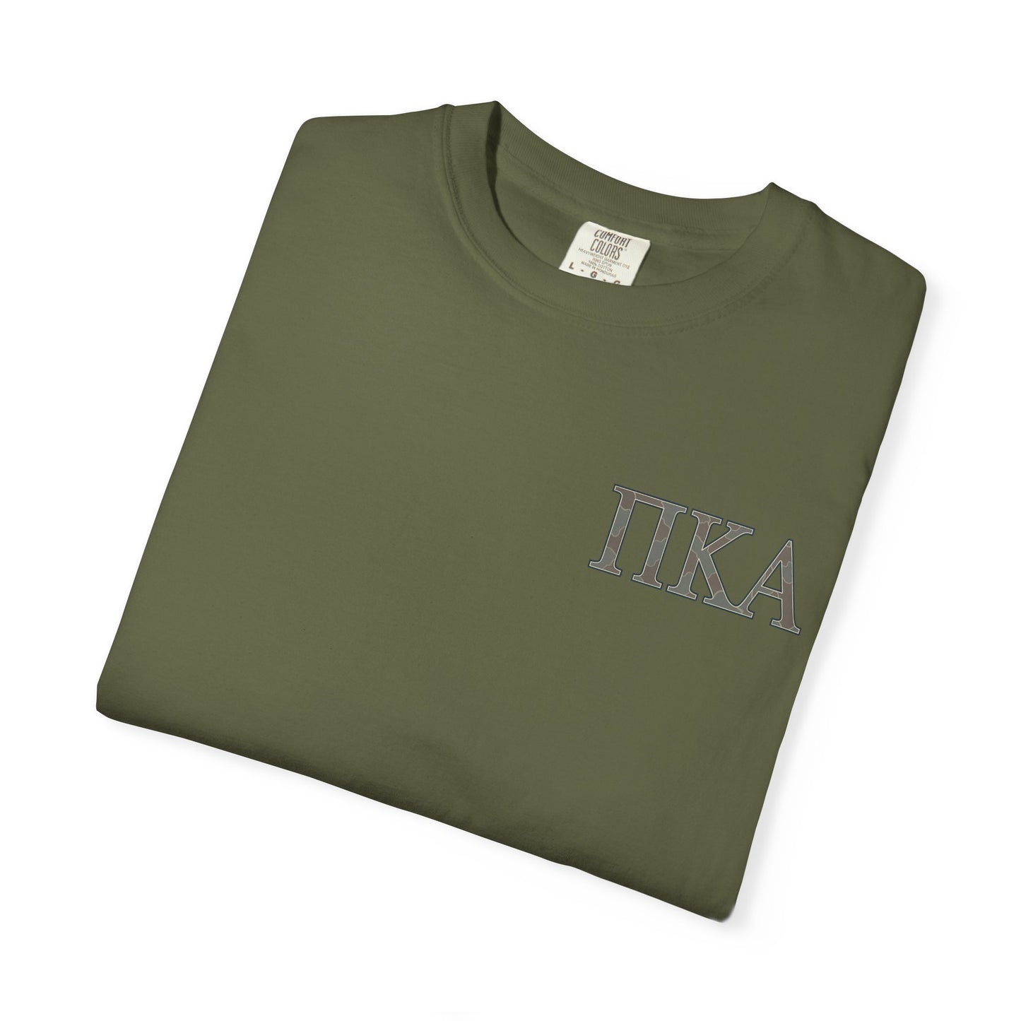 PiKappaAlpha Camouflage T-Shirt | Unisex Garment-Dyed Tee | Casual Wear, Greek Life Apparel, College Gifts, Brotherhood Shirt, Event [...]