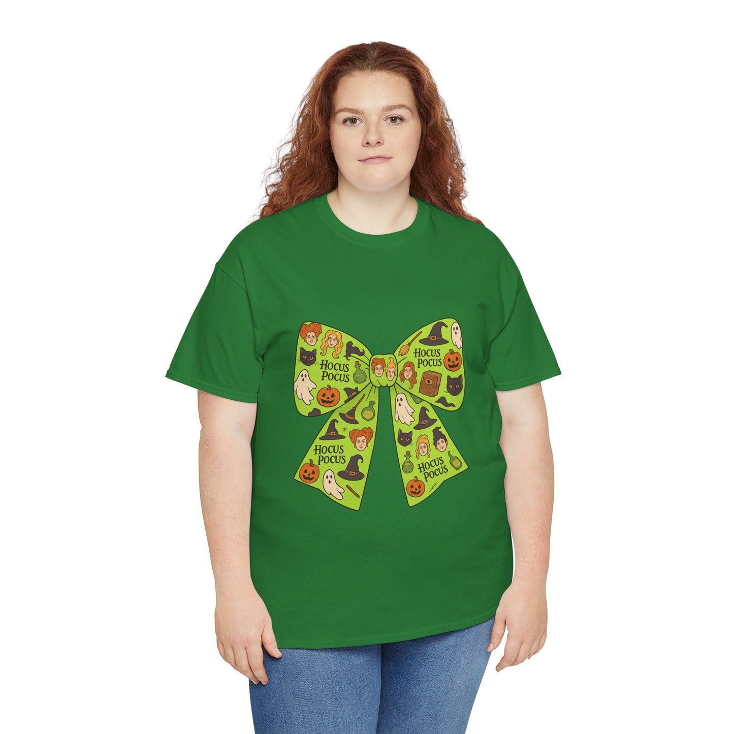 Halloween Graphic Tee, Spooky Season Unisex Shirt, Hocus Pocus Bow Tee, Autumn Style Shirt, Trick or Treat Apparel