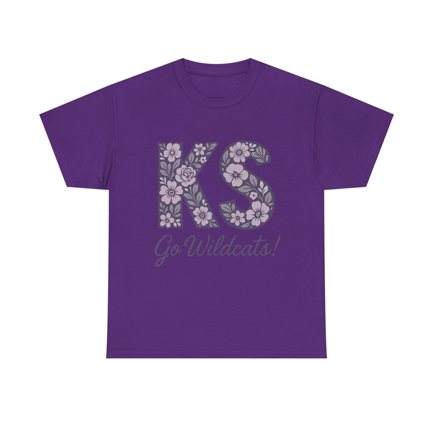 KS Floral Team Spirit Tee: Celebrate Kansas State Wildcats in Style, Perfect for Sports Events, Gifts, & Casual Wear