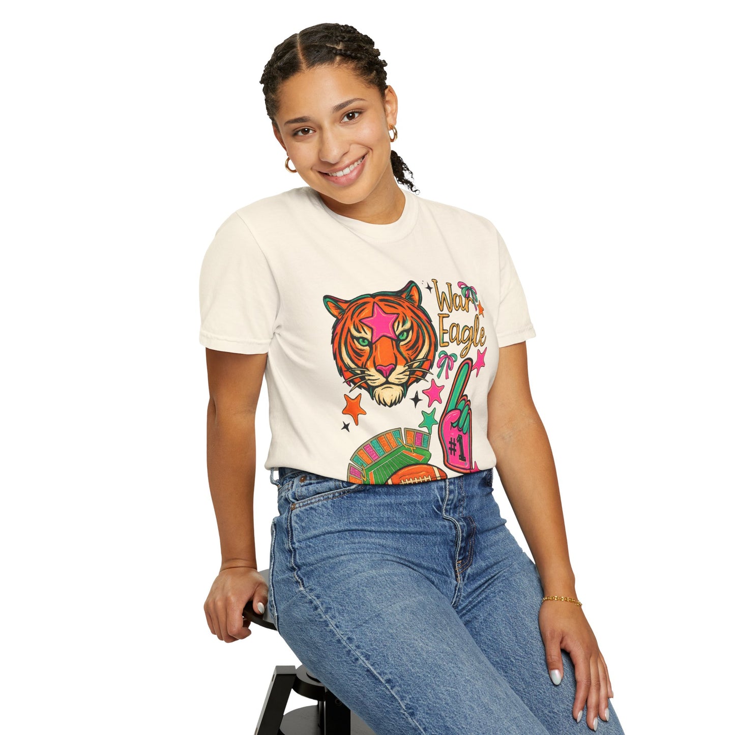 Vintage Preppy Tiger Football Game Day Unisex T-shirt