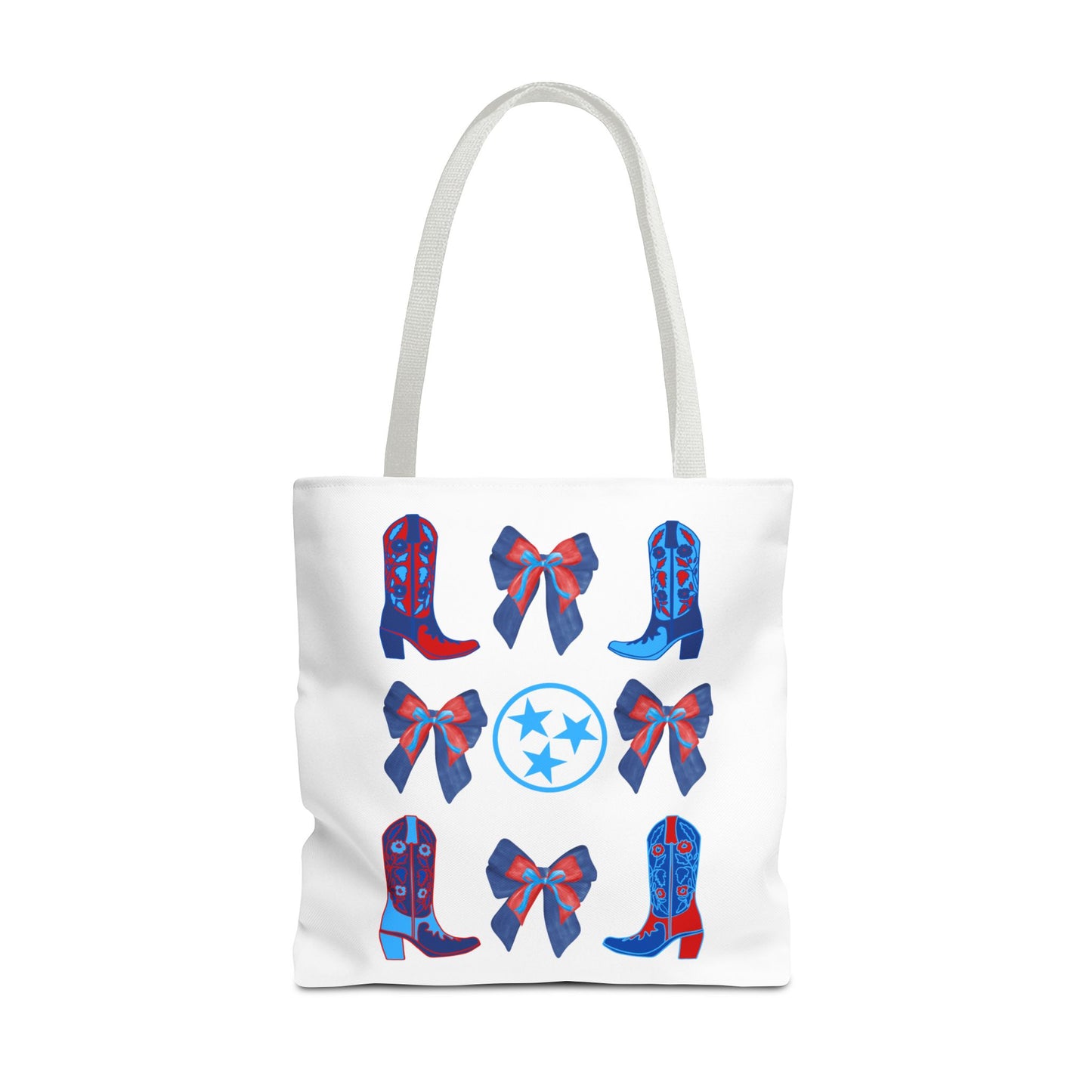 Tote Bag - Tennessee Titans Coquette Bow Design - Titan Up NFL Game Day Gift Nashville TN
