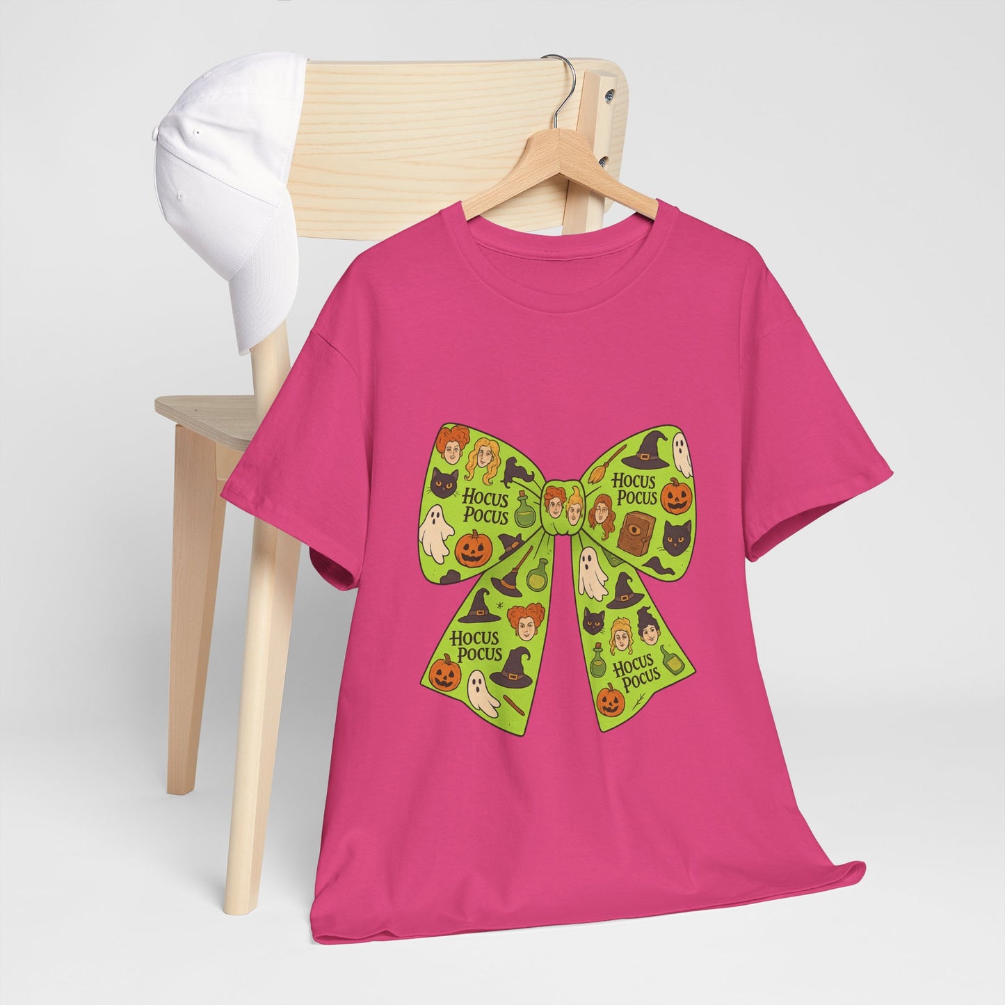 Halloween Graphic Tee, Spooky Season Unisex Shirt, Hocus Pocus Bow Tee, Autumn Style Shirt, Trick or Treat Apparel